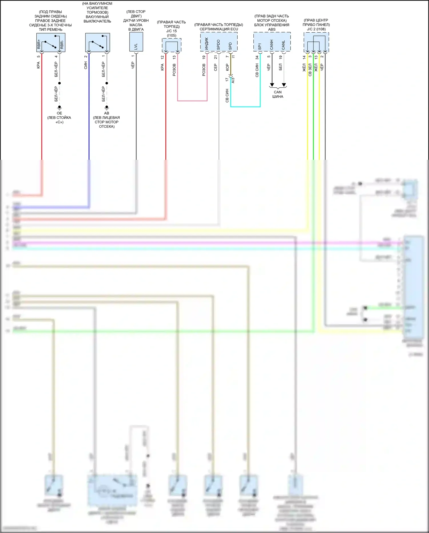 Corolla Toyota XII (2018-2024): Электросхема приборной панели, хэтчбек (3 из 3) 