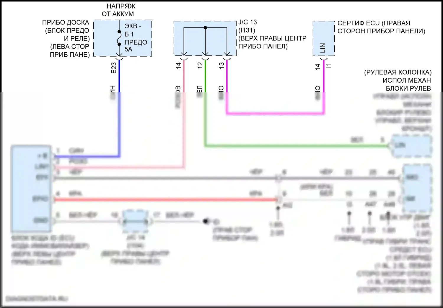 Corolla Toyota XII (2018-2024): Электросхема иммобилайзера, седан с смарт-ключом 