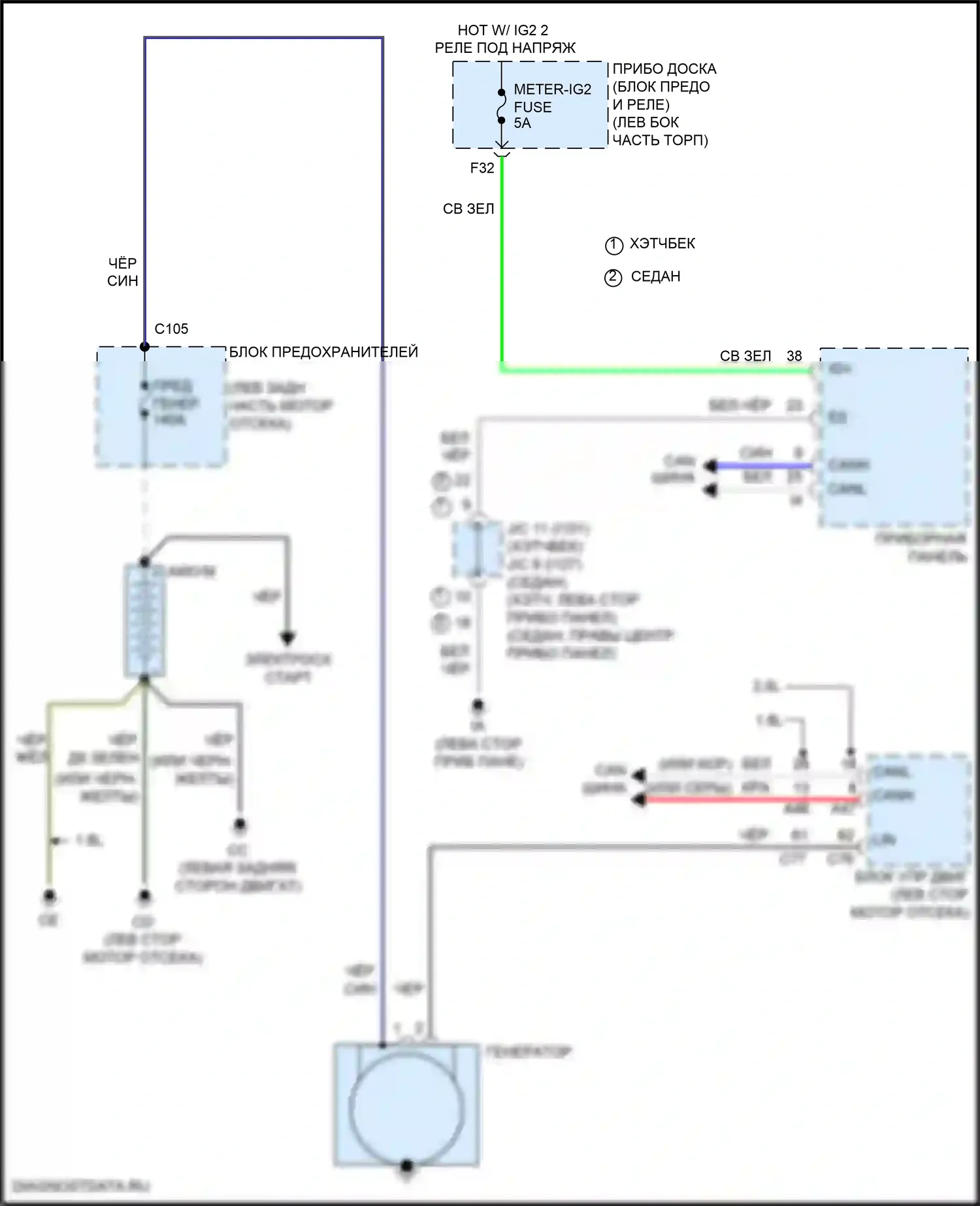 Corolla Toyota XII (2018-2024): Электросхема генератора 