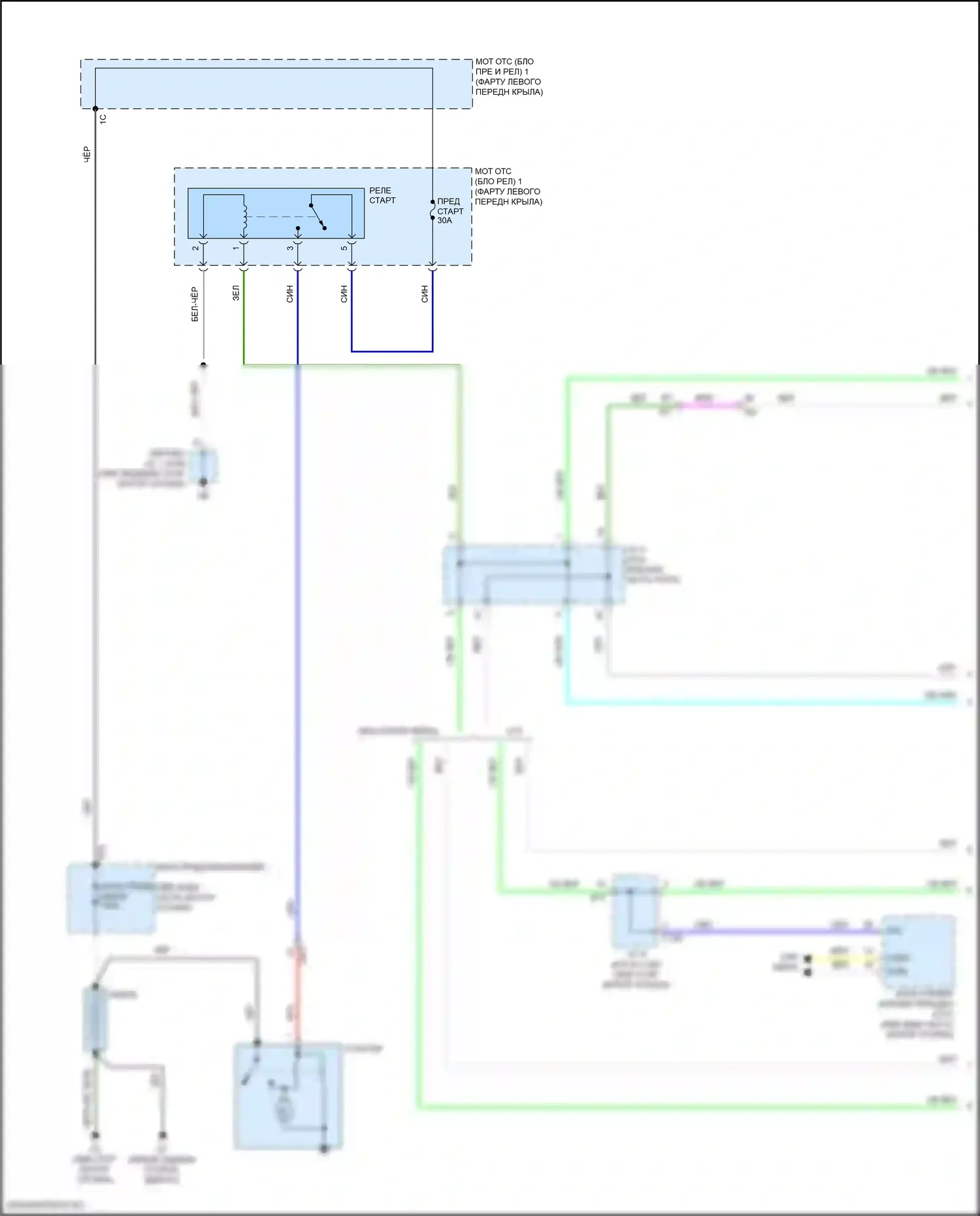 Corolla Toyota XII (2018-2024): Электросхема стартера, хэтчбек (1 из 2) 