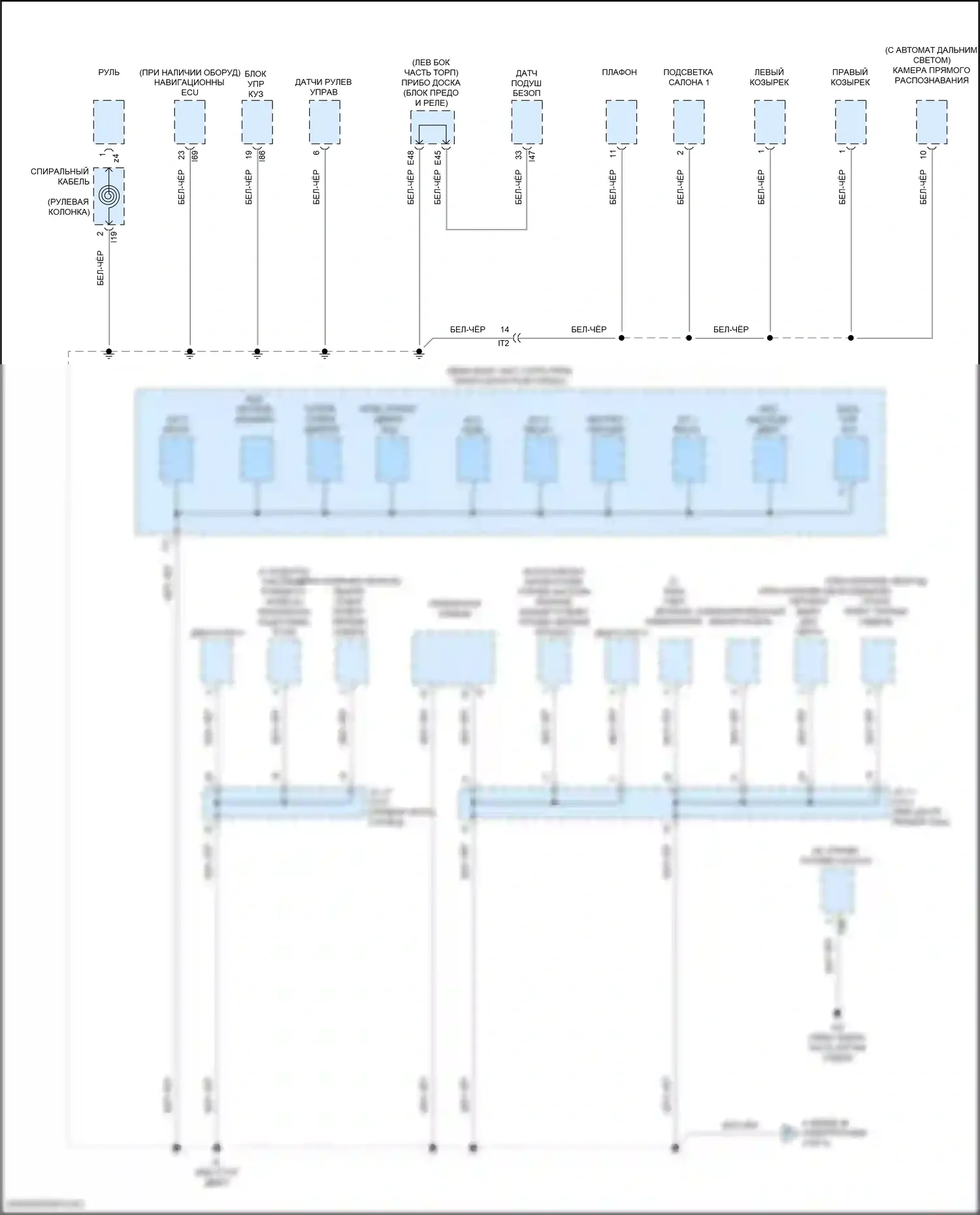 Corolla Toyota XII (2018-2024): Электросхема разводки массы, хэтчбек (3 из 5) 