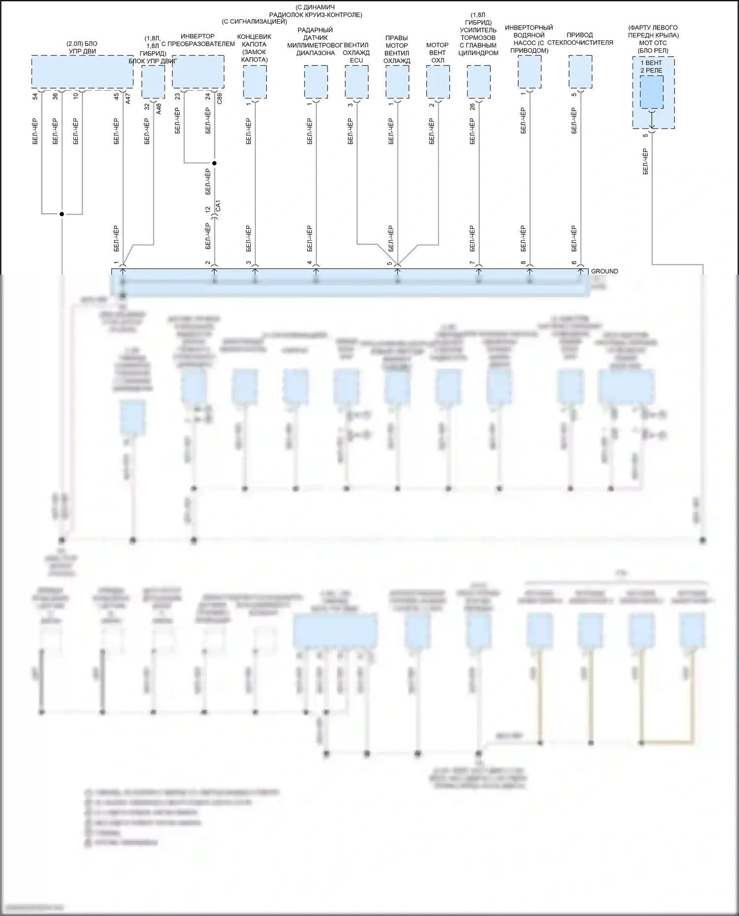 Corolla Toyota XII (2018-2024): Электросхема разводки массы, седан tmc сделано (1 из 6) 