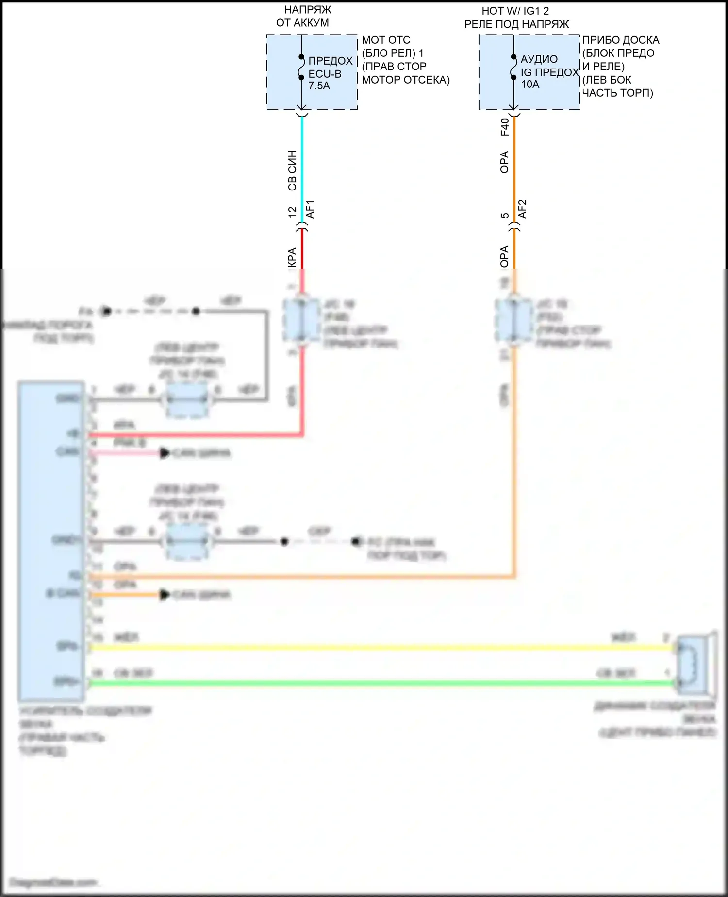 GR86 Toyota I (2021-2024): Электросхема активных управление кузовом и подвеской 