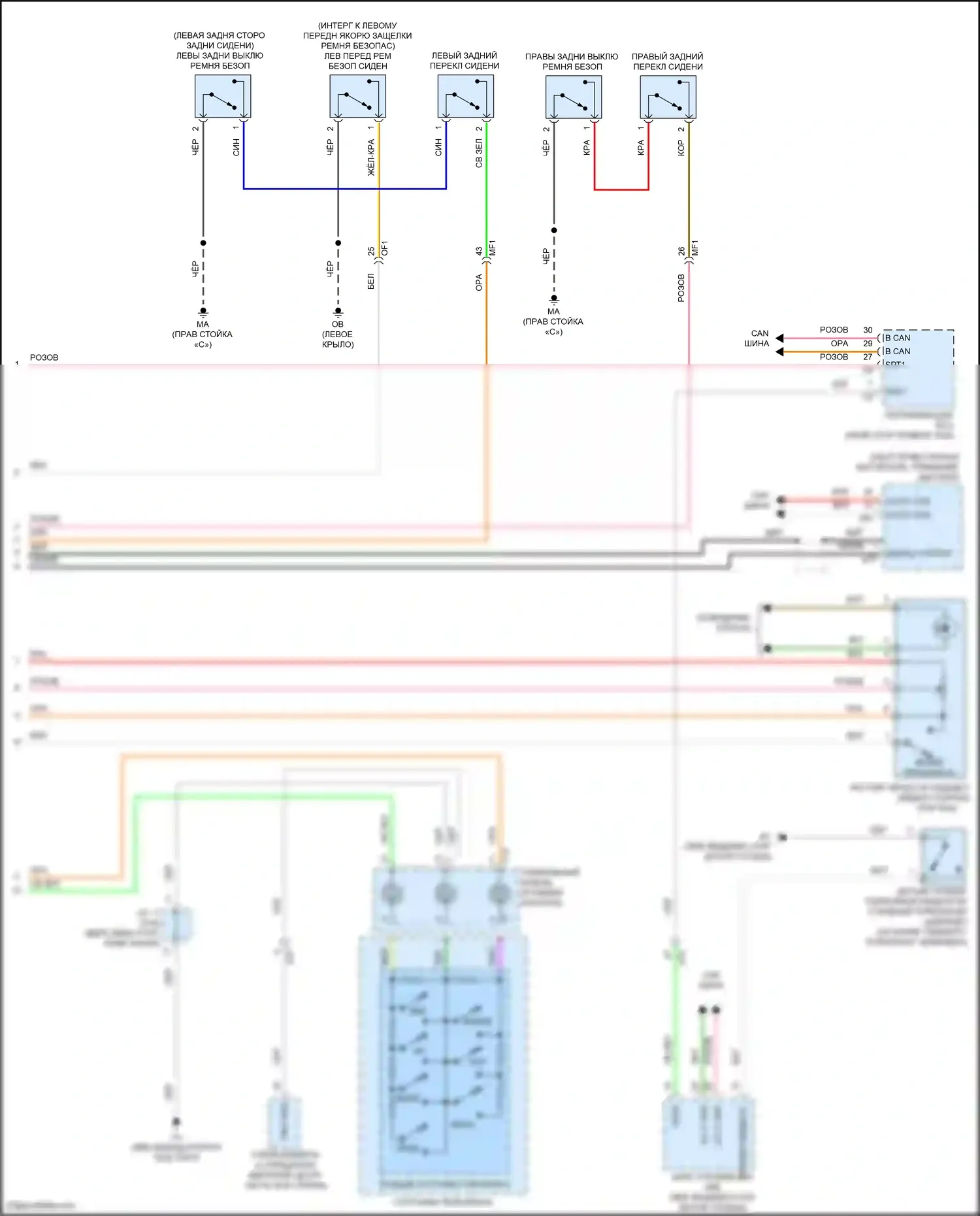 GR86 Toyota I (2021-2024): Электросхема приборной панели (3 из 3) 