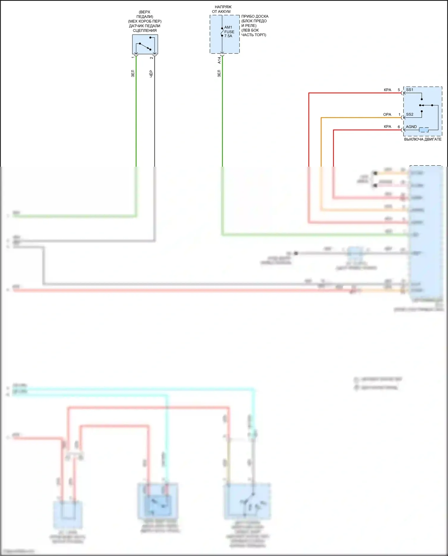GR86 Toyota I (2021-2024): Электросхема стартера (2 из 2) 