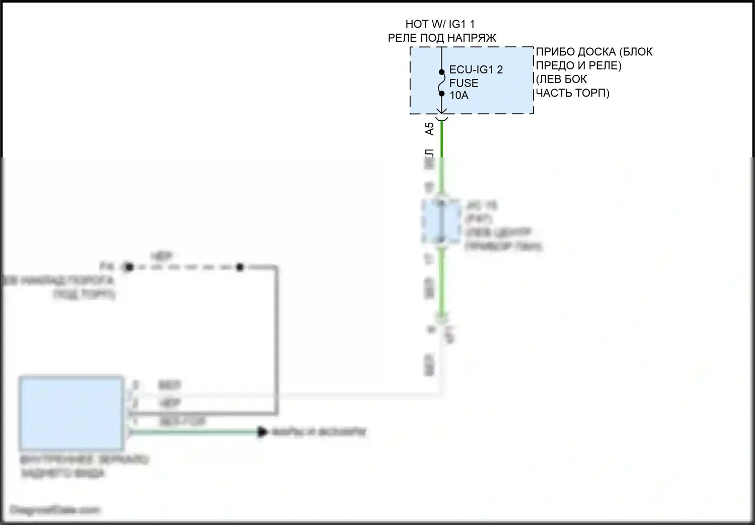 GR86 Toyota I (2021-2024): Электросхема электрохромного зеркала 