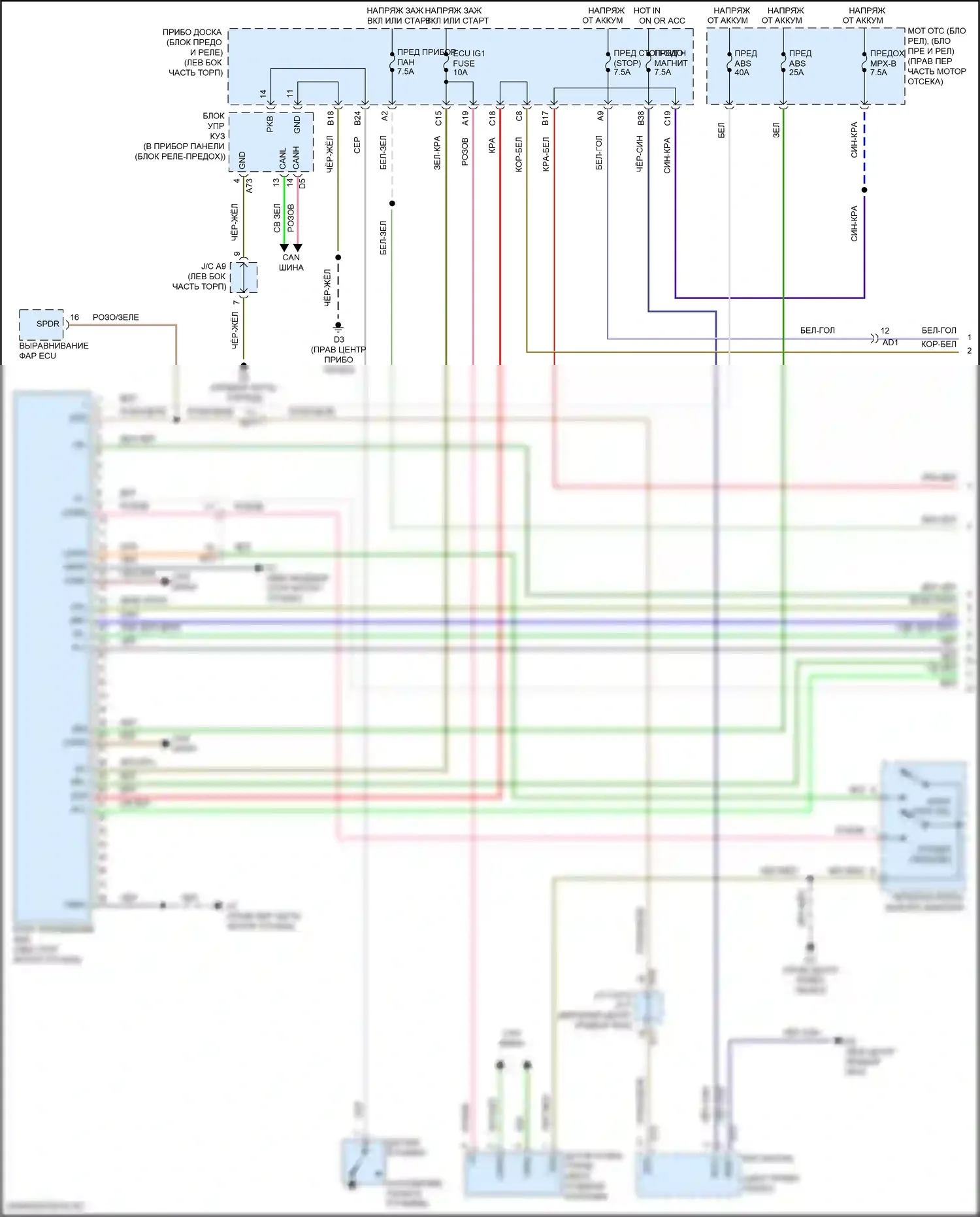 GT86 Toyota I рестайлинг (2016-2024): Антиблокировочная система abs электросхема (1 из 2) 