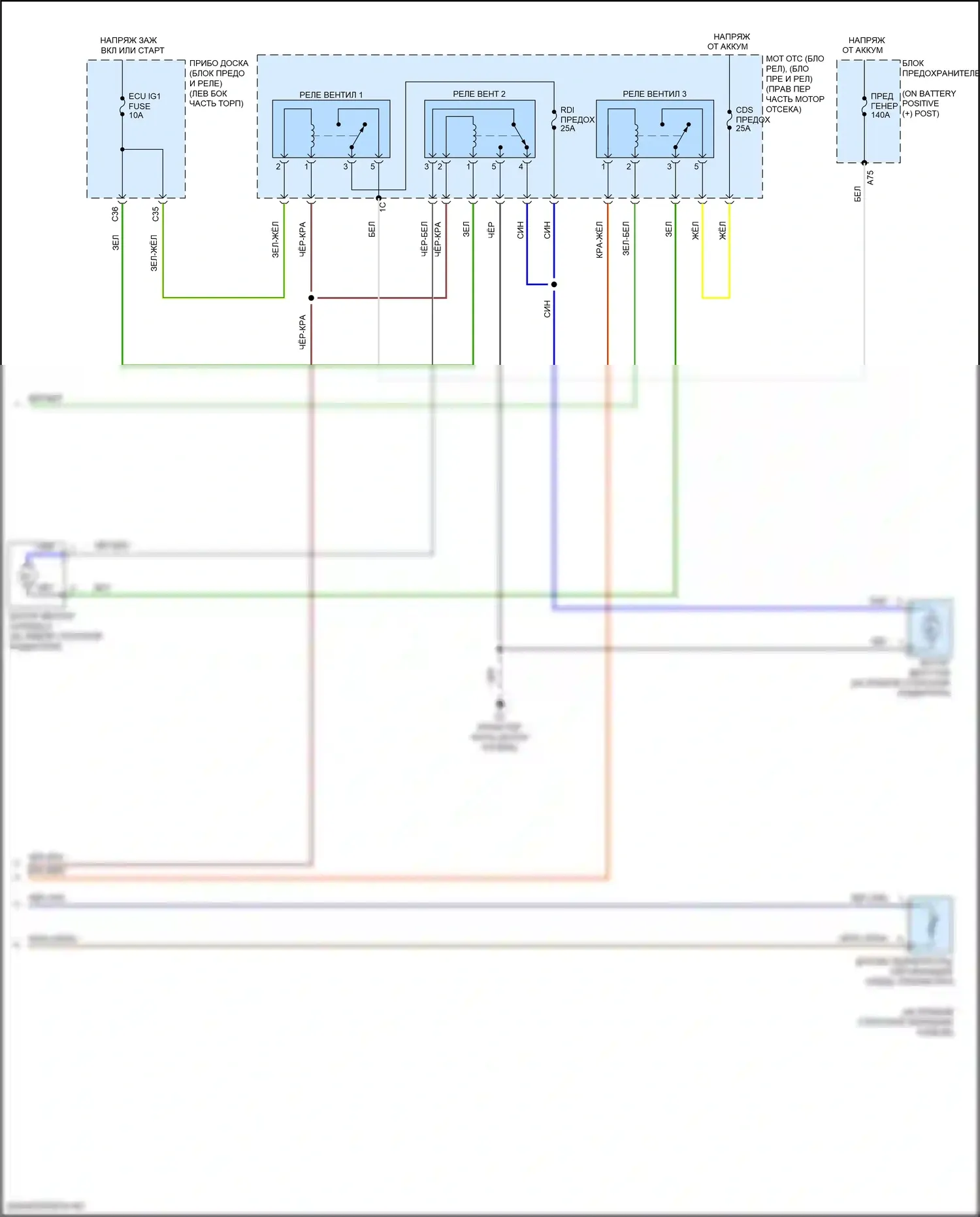 GT86 Toyota I рестайлинг (2016-2024): Электросхема ручного кондиционера (3 из 3) 