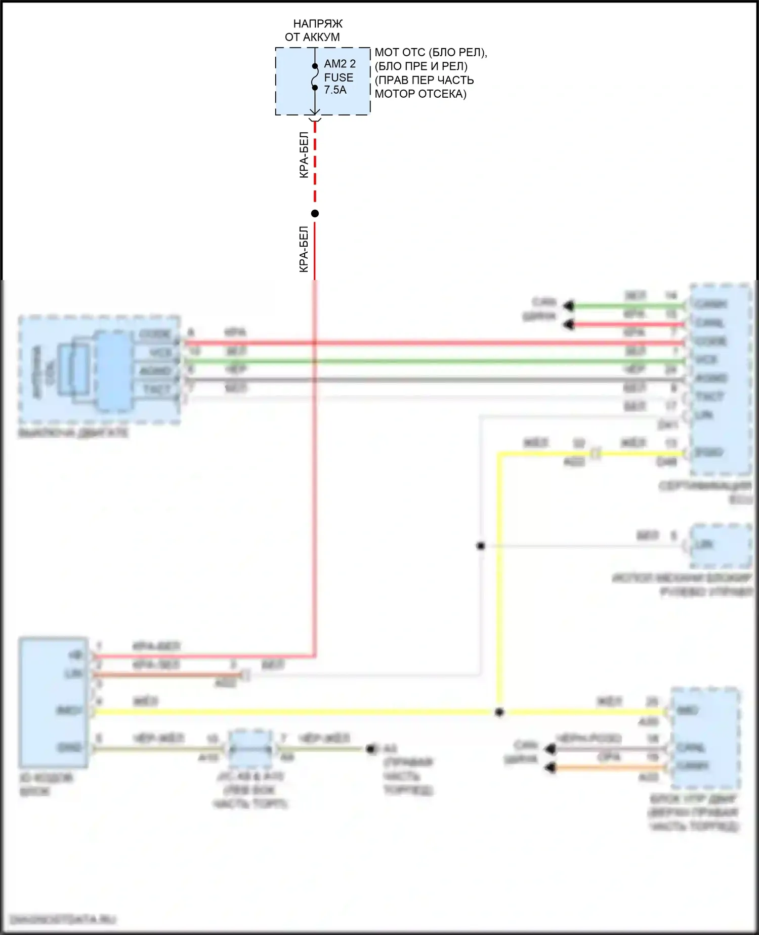 GT86 Toyota I рестайлинг (2016-2024): Электросхема иммобилайзера, с интеллектуальным ключом 