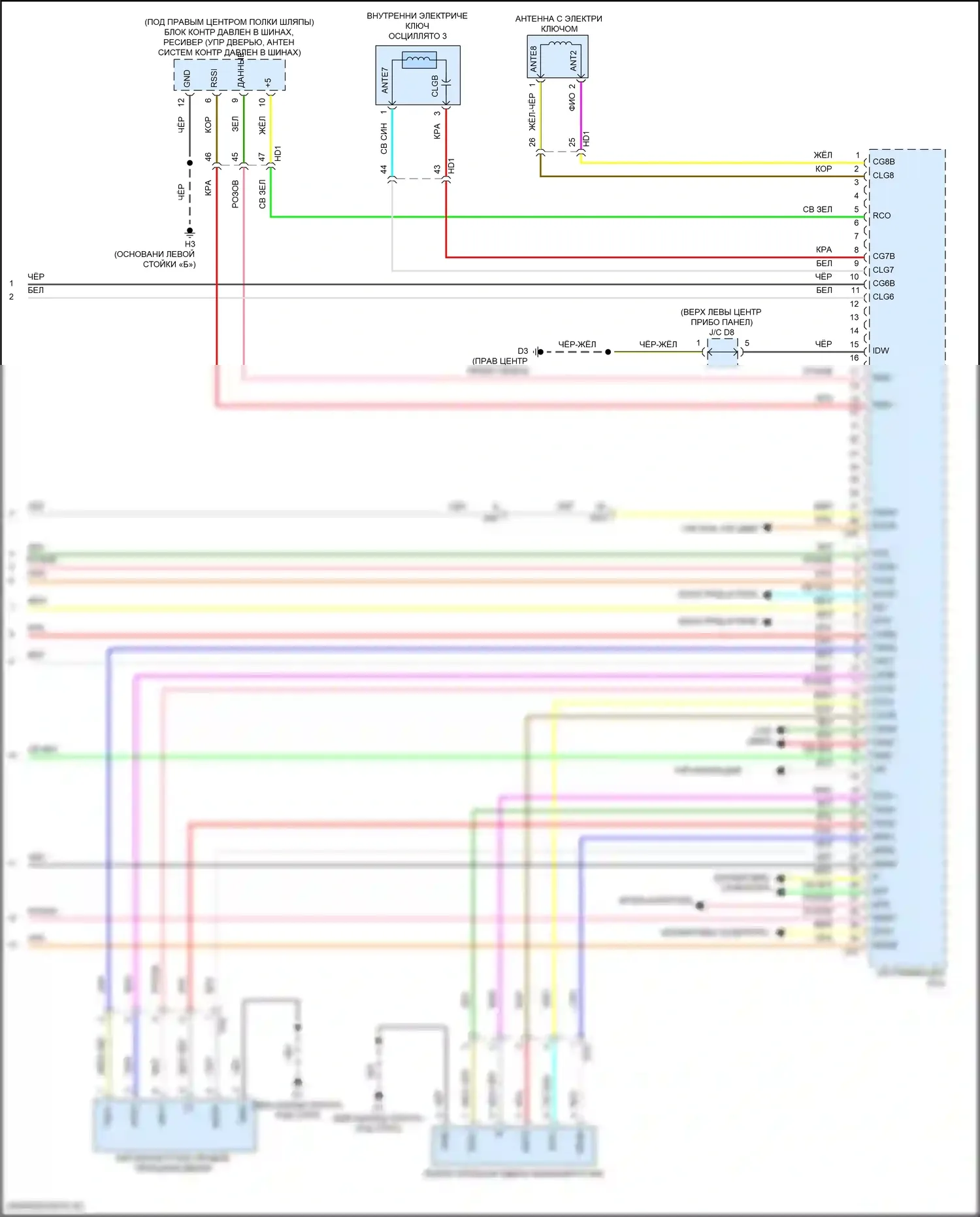 GT86 Toyota I рестайлинг (2016-2024): Электросхема центрального замка, с интеллектуальной системой ключей (4 из 4) 