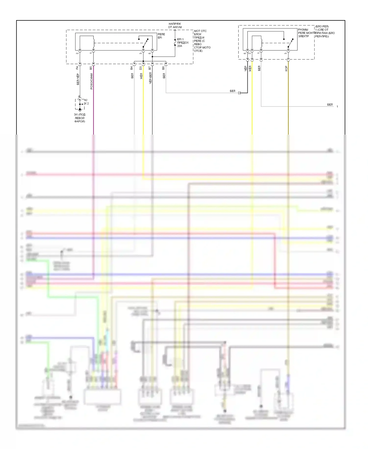 Highlander Toyota I рестайлинг (2003-2007): Электросхема двигателя 2.4л (2 из 6) 