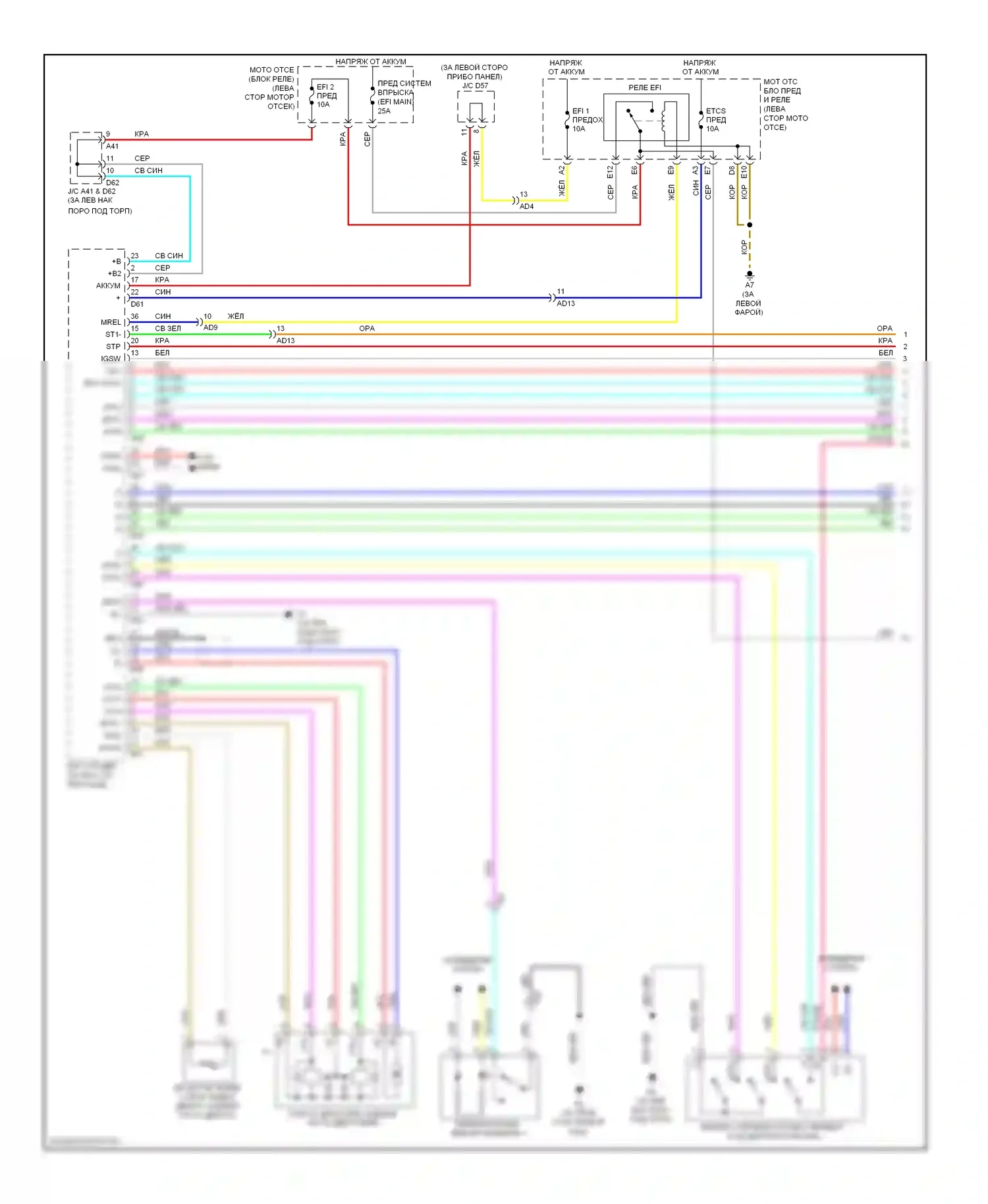 Highlander Toyota II рестайлинг (2010-2013): 2.7l, электросхема коробки передач (1 из 3) 