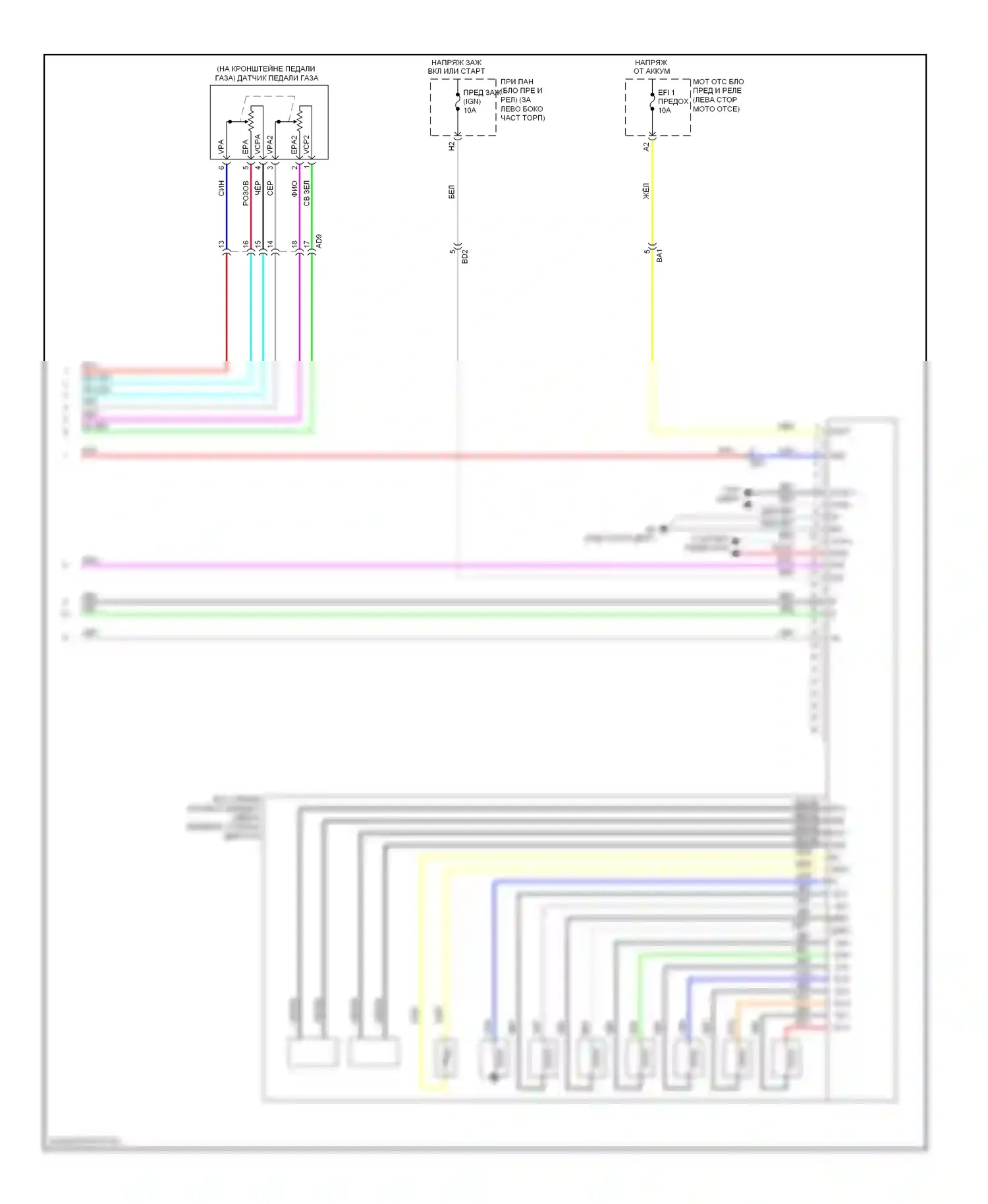 Highlander Toyota II рестайлинг (2010-2013): 2.7l, электросхема коробки передач (3 из 3) 