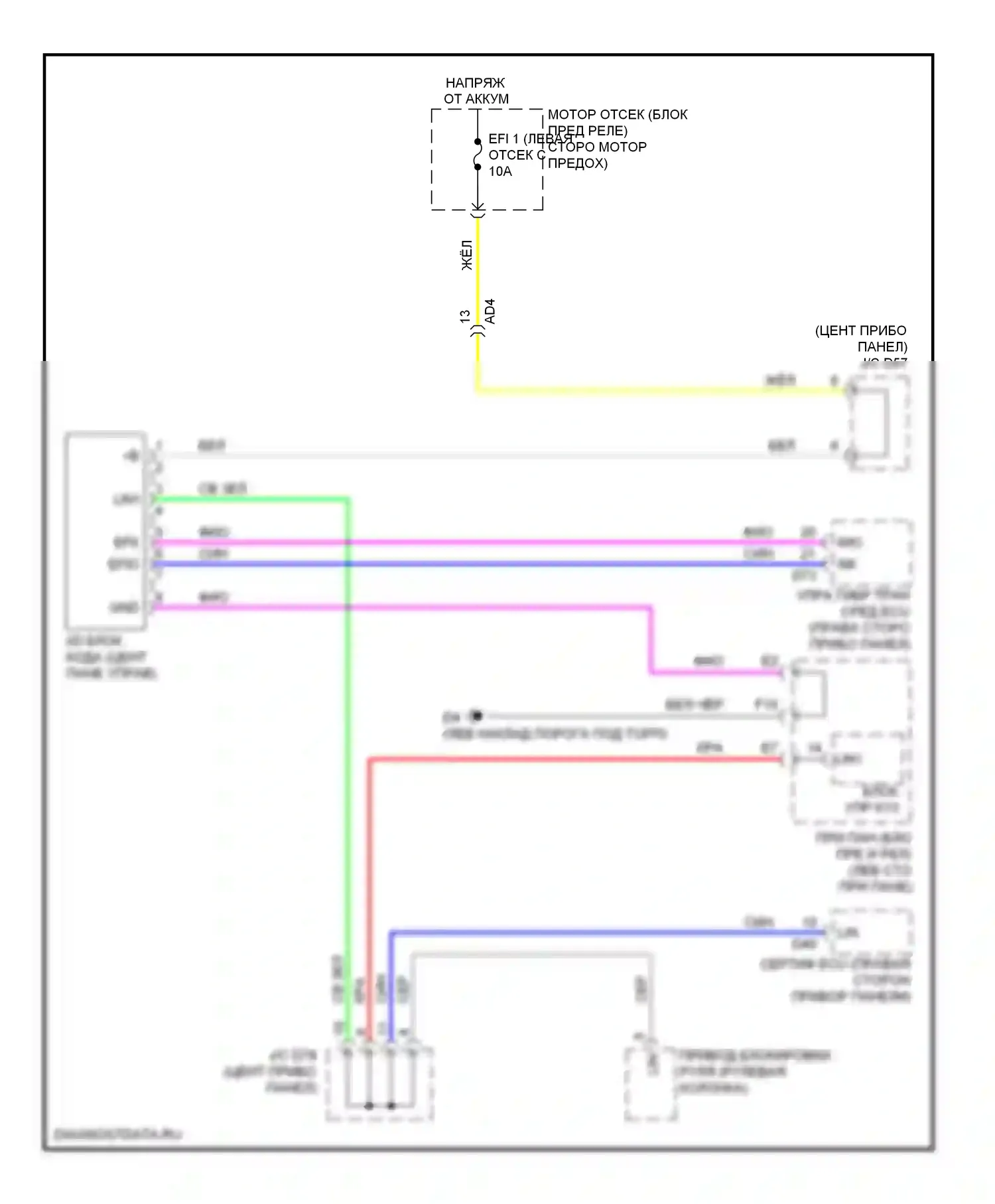 Highlander Toyota II рестайлинг (2010-2013): Электросхема иммобилайзера, гибрид с смарт-ключом 