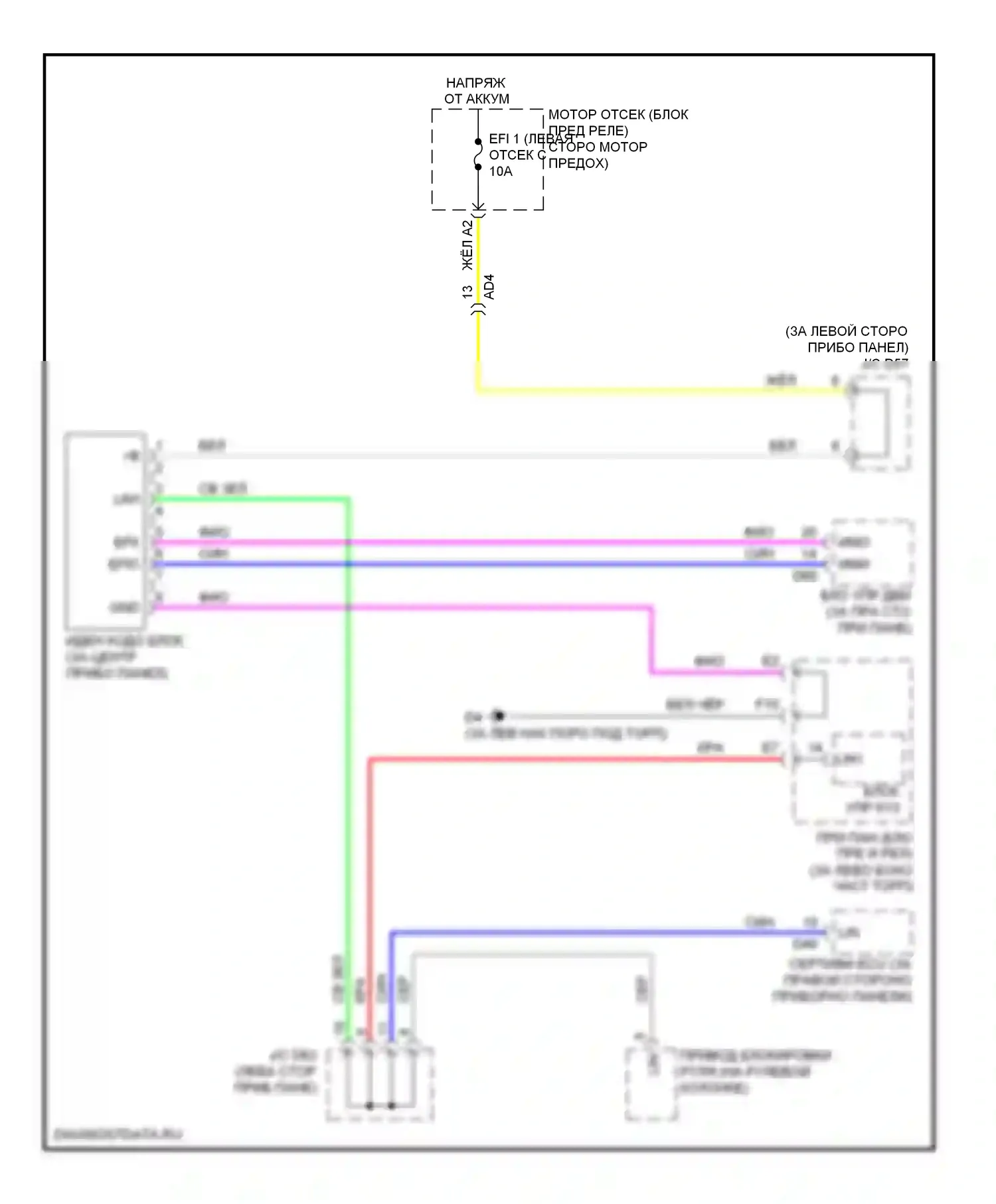 Highlander Toyota II рестайлинг (2010-2013): Электросхема иммобилайзера, кроме гибрида с смарт-ключом 