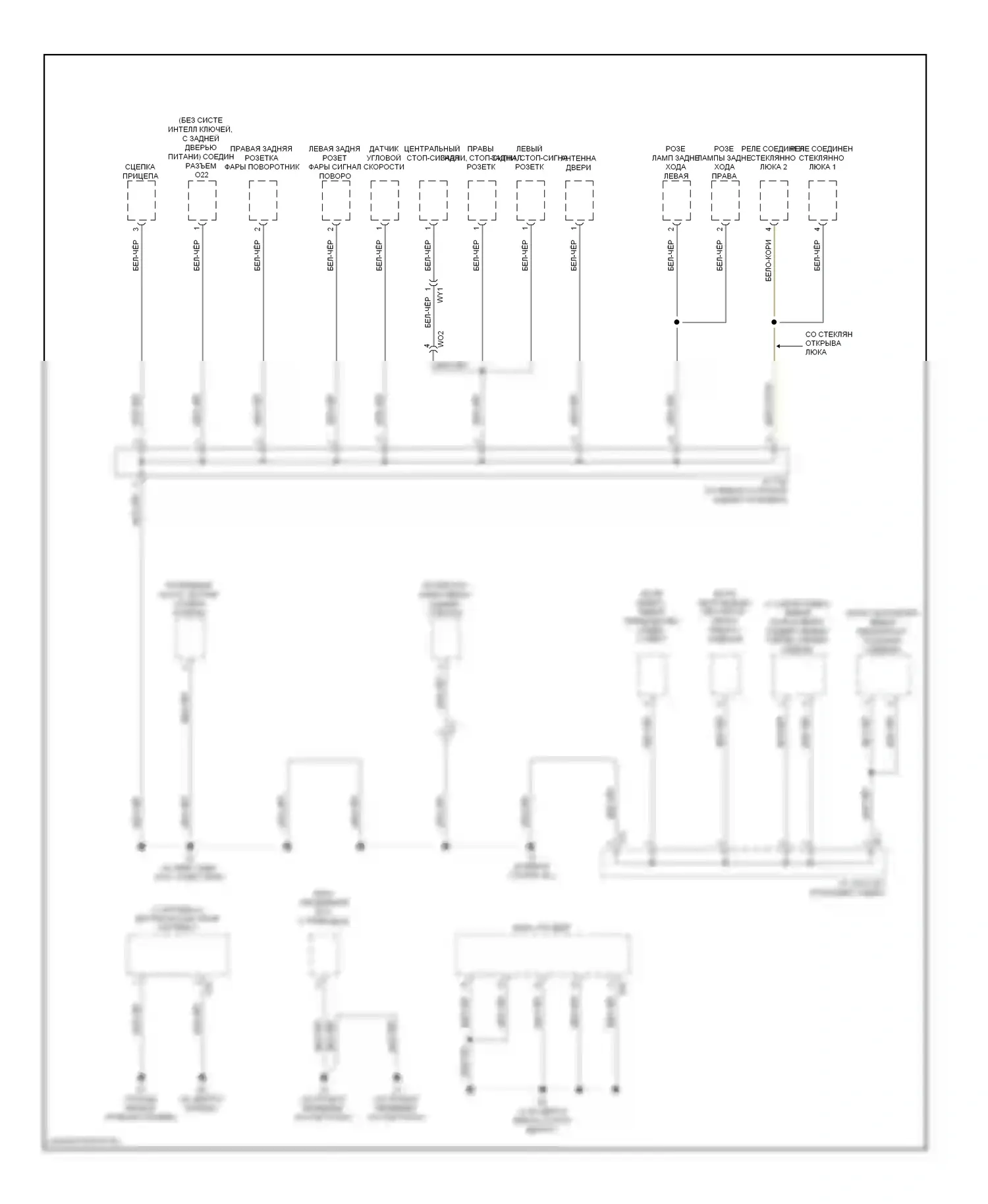 Highlander Toyota II рестайлинг (2010-2013): Электросхема разводки массы, за исключением гибридной (5 из 5) 