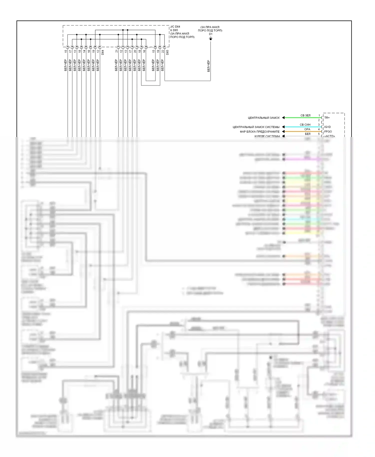 Highlander Toyota II (2007-2010): Электросхема блоков управления кузовом, гибридная (2 из 2) 