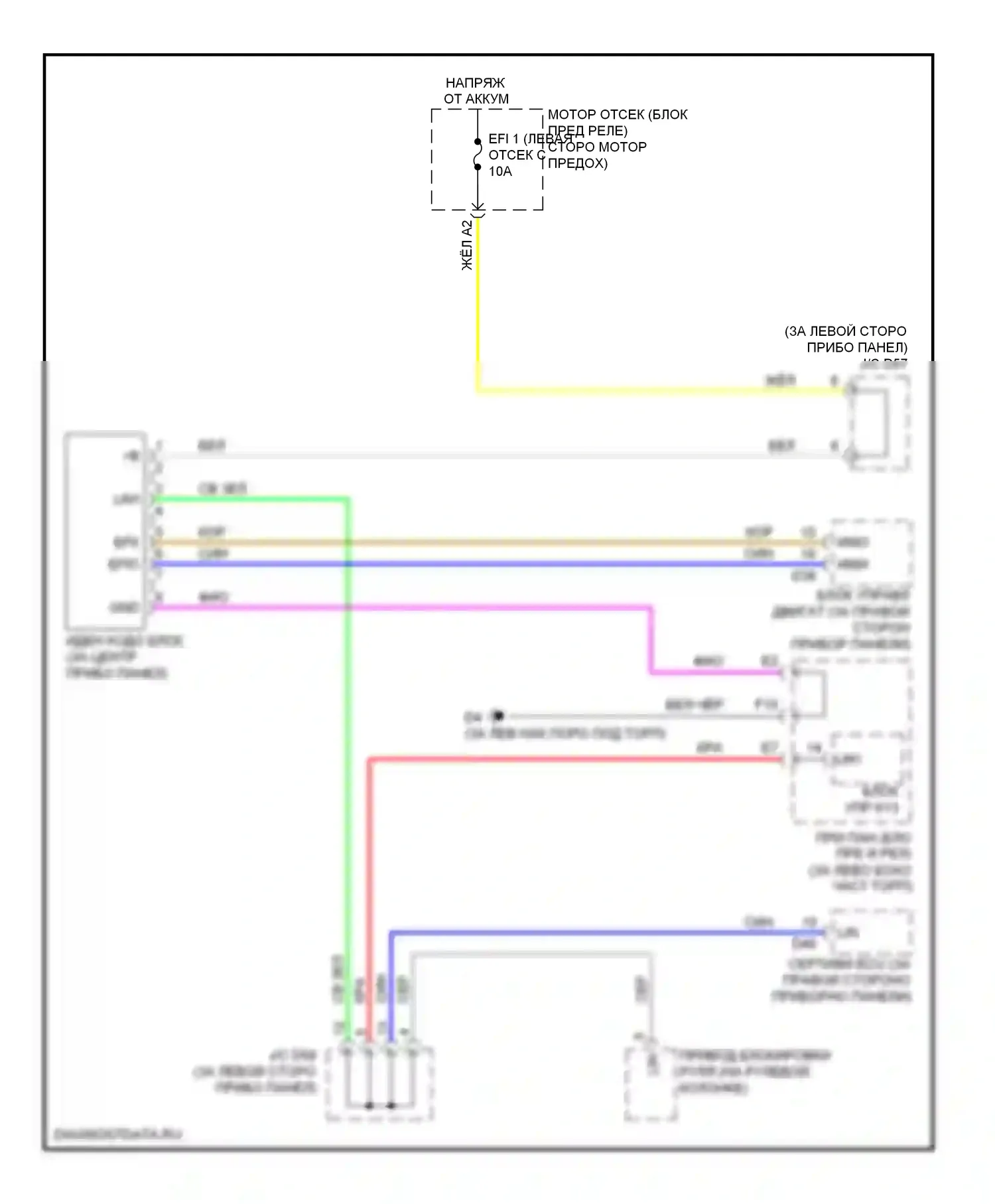 Highlander Toyota II (2007-2010): Электросхема иммобилайзера, кроме гибридного 