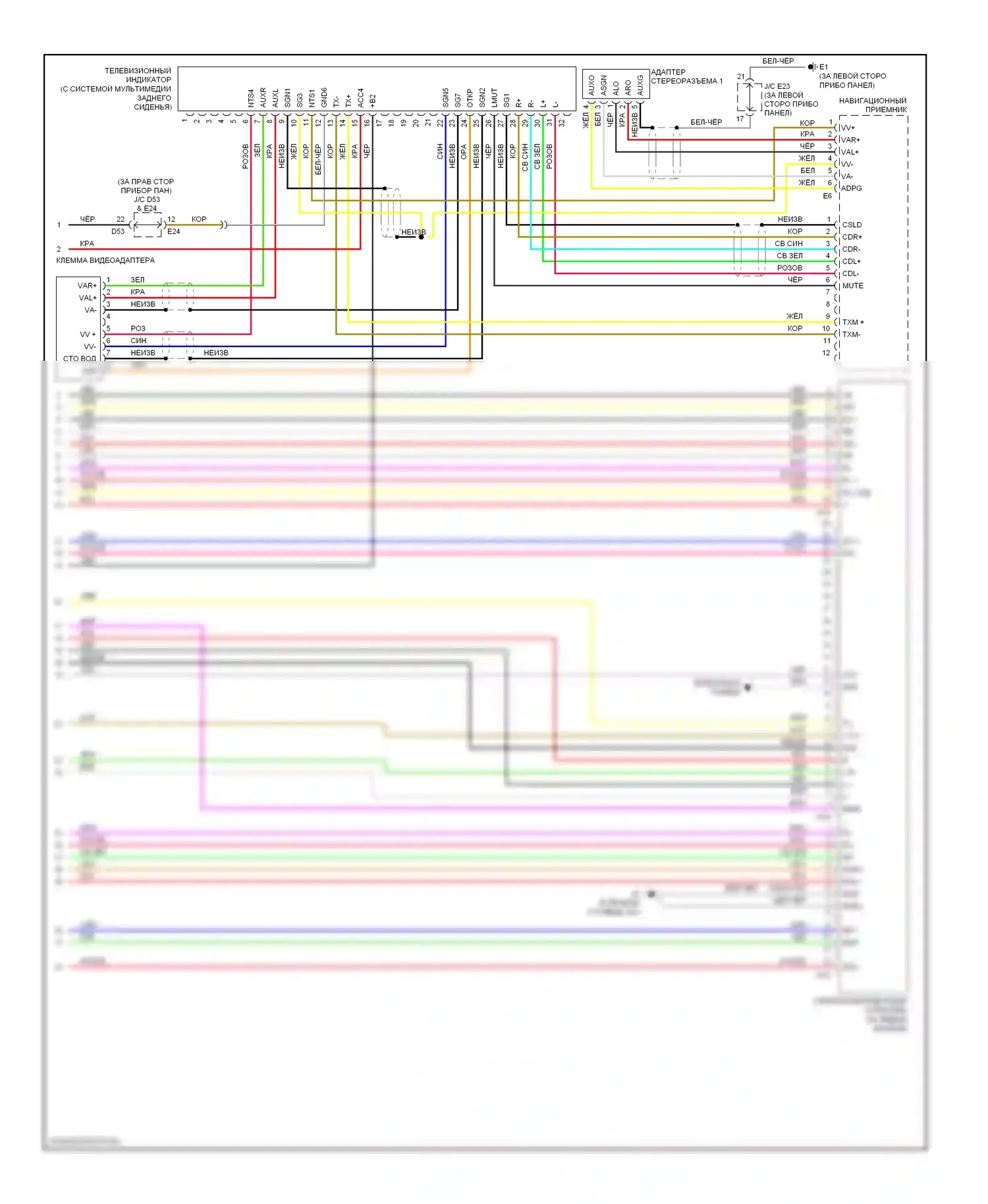 Highlander Toyota II (2007-2010): Электросхема навигации (3 из 3) 