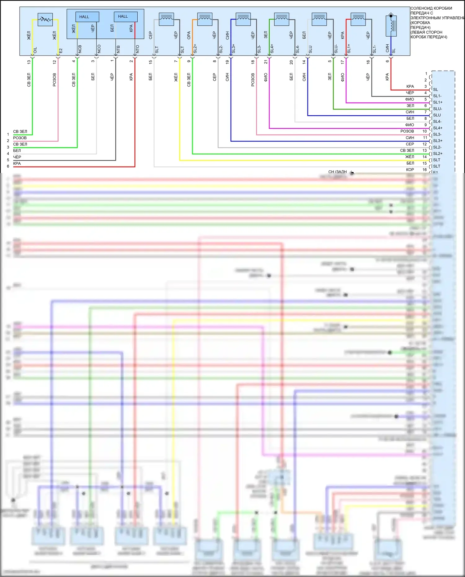 Highlander Toyota III рестайлинг (2016-2019): Электросхема двигателя 2.7л (5 из 5) 
