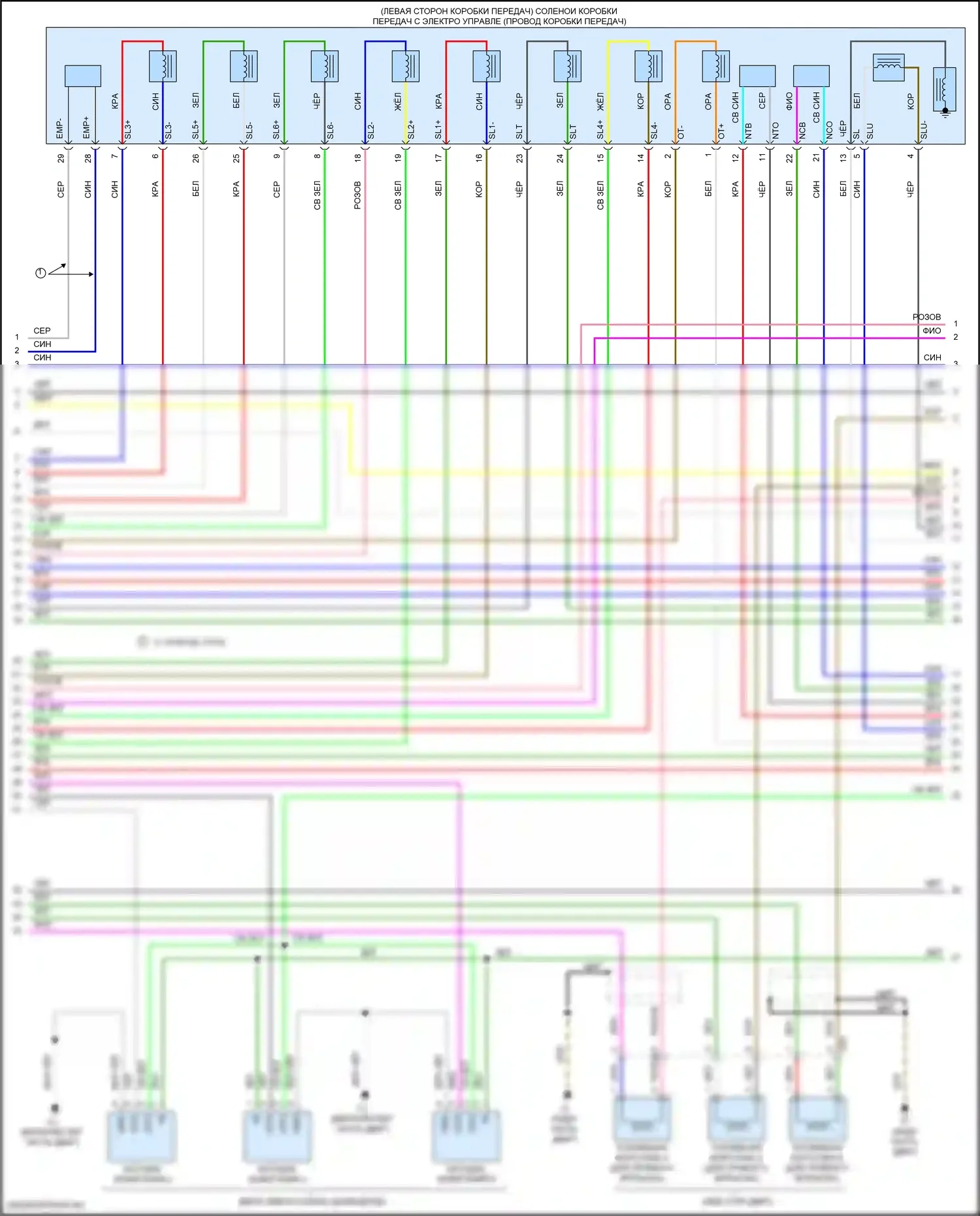 Highlander Toyota III рестайлинг (2016-2019): Электросхема двигателя 3.5l (7 из 8) 