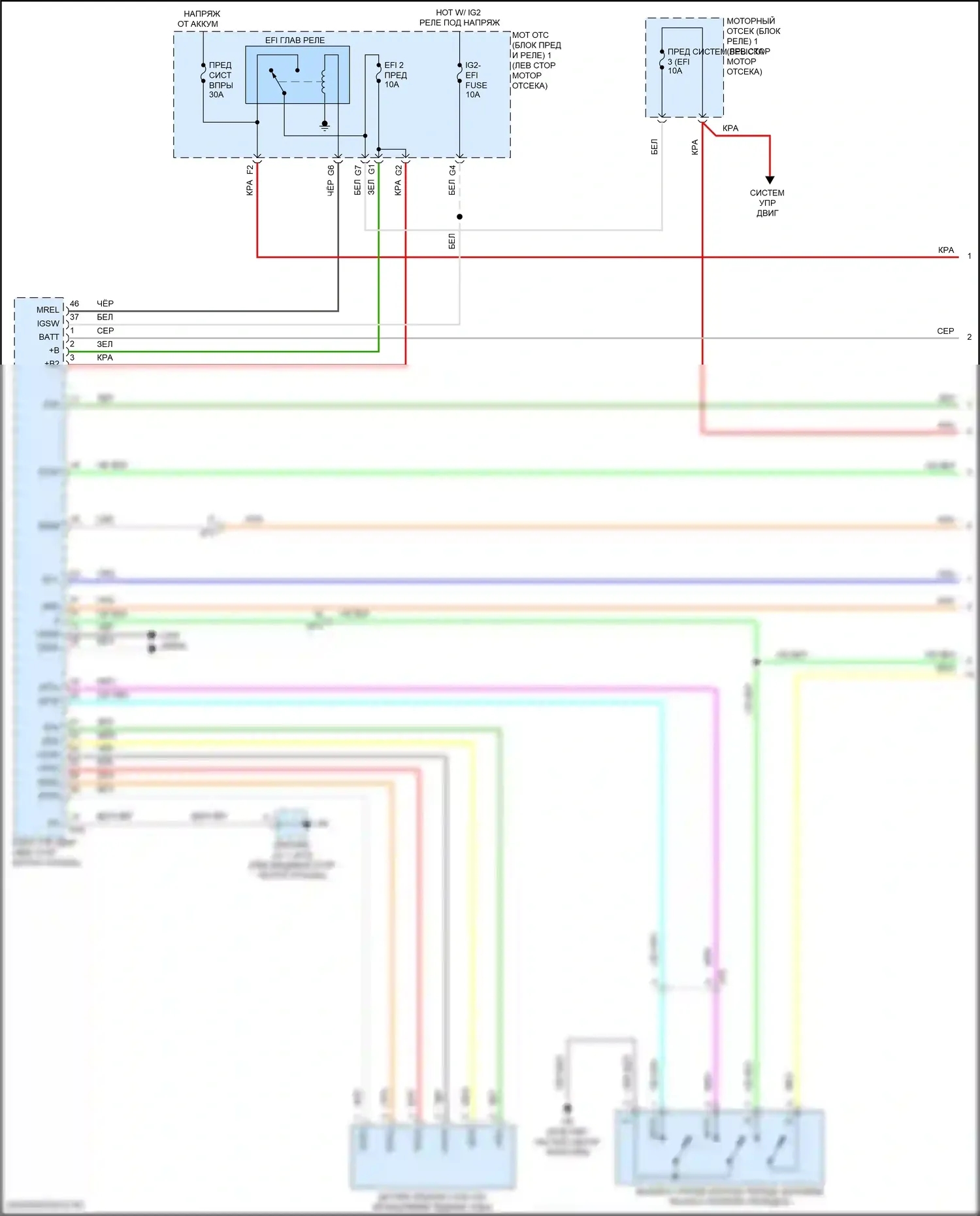Highlander Toyota III рестайлинг (2016-2019): 2.7l, электросхема соединений автоматической коробки передач (1 из 4) 