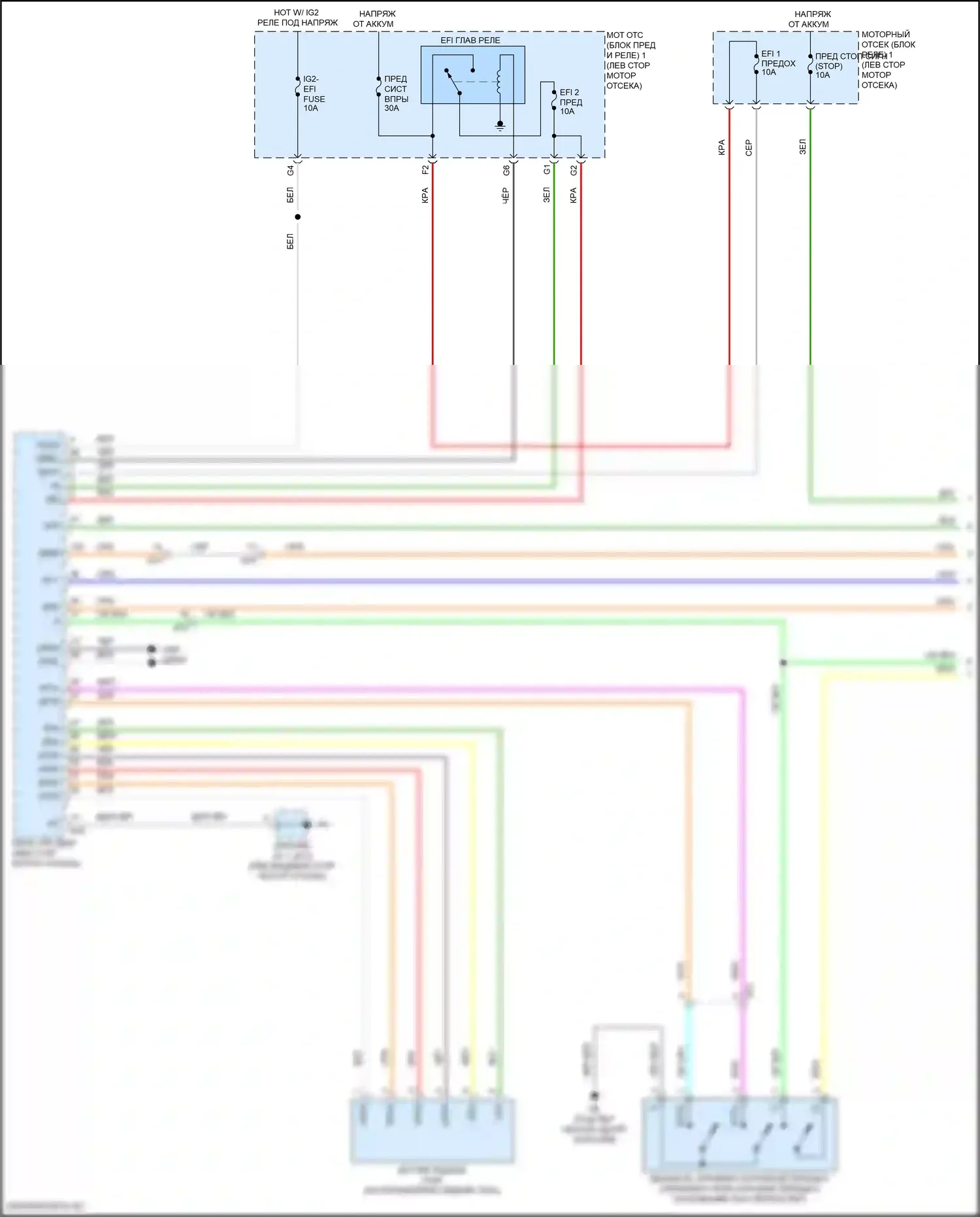 Highlander Toyota III рестайлинг (2016-2019): 3.5l, электросхема соединений автоматической коробки передач (1 из 4) 