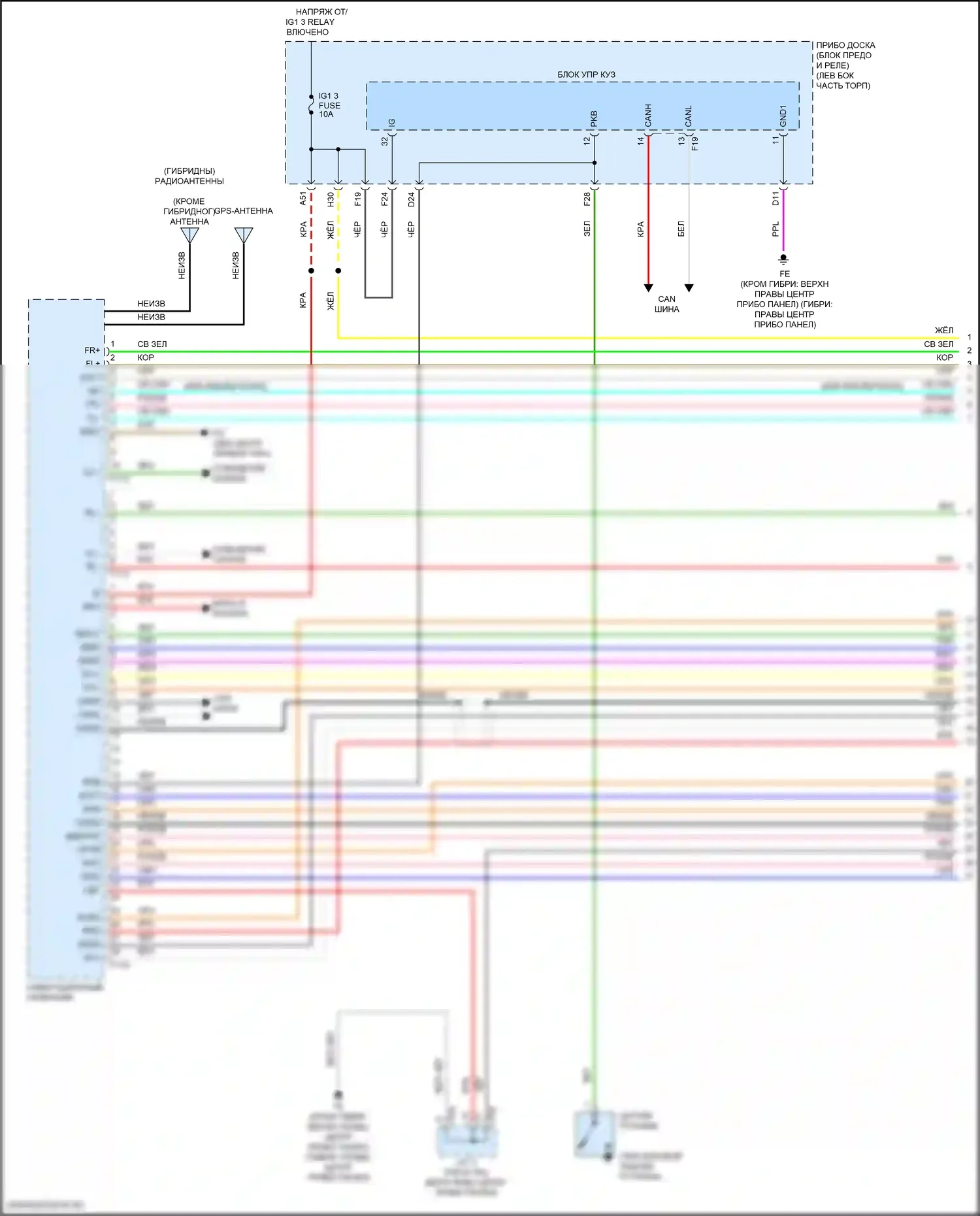 Highlander Toyota III рестайлинг (2016-2019): Электросхема 12-акустической системы (1 из 7) 