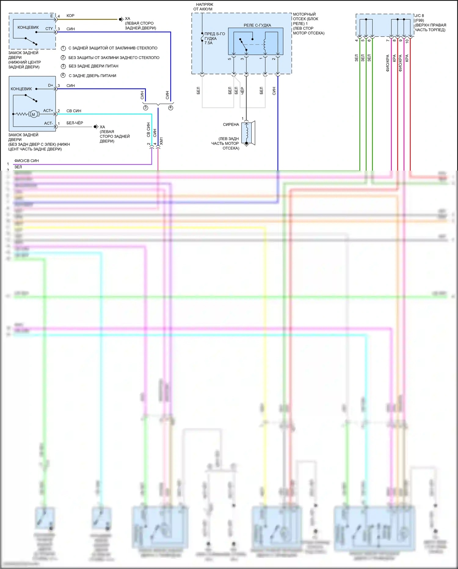 Highlander Toyota III рестайлинг (2016-2019): Электросхема с защитой от взлома, за исключением гибридной системы с интеллектуальным ключом (2 из 5) 
