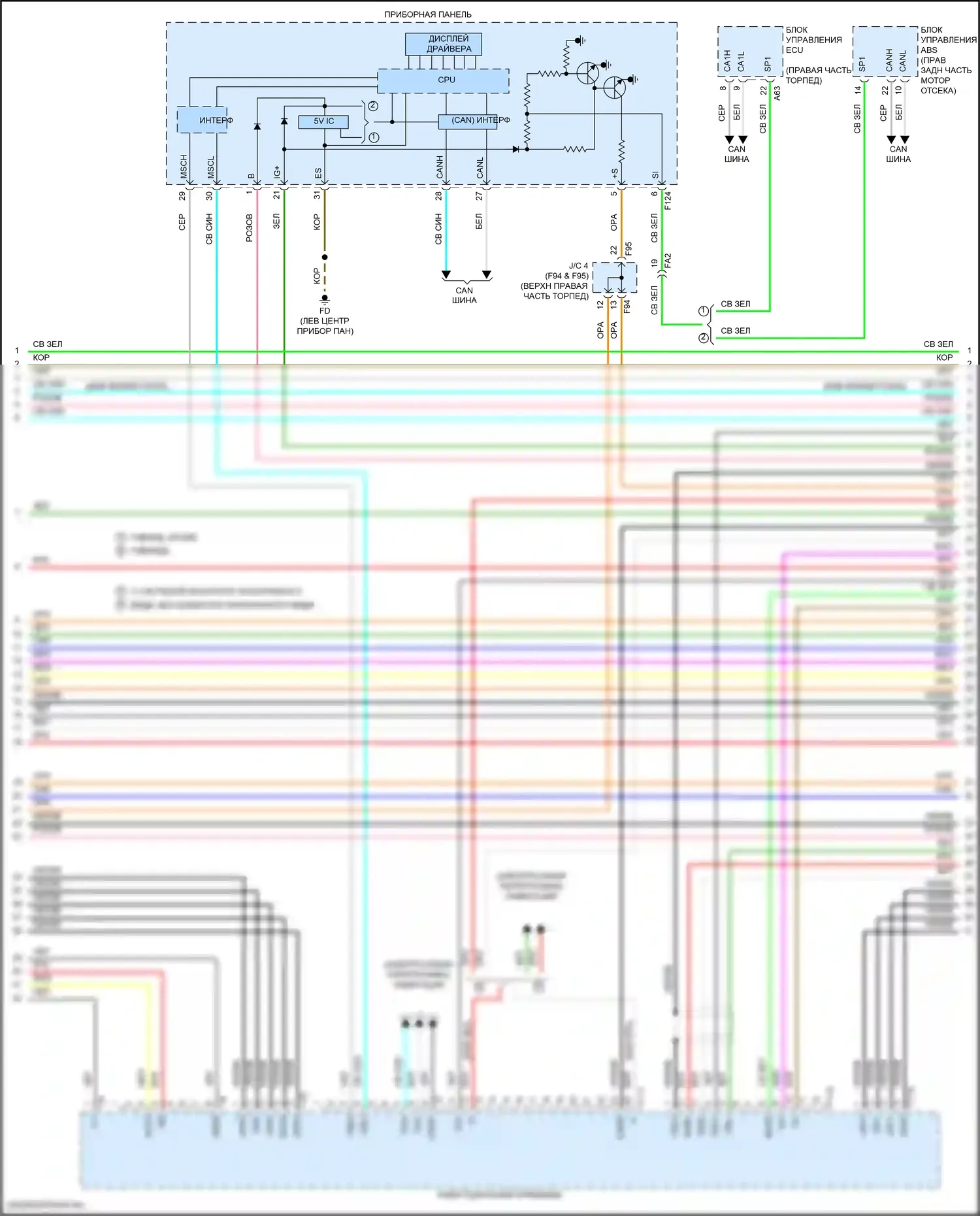 Highlander Toyota III рестайлинг (2016-2019): Электросхема навигации, 12 динамиков (3 из 7) 