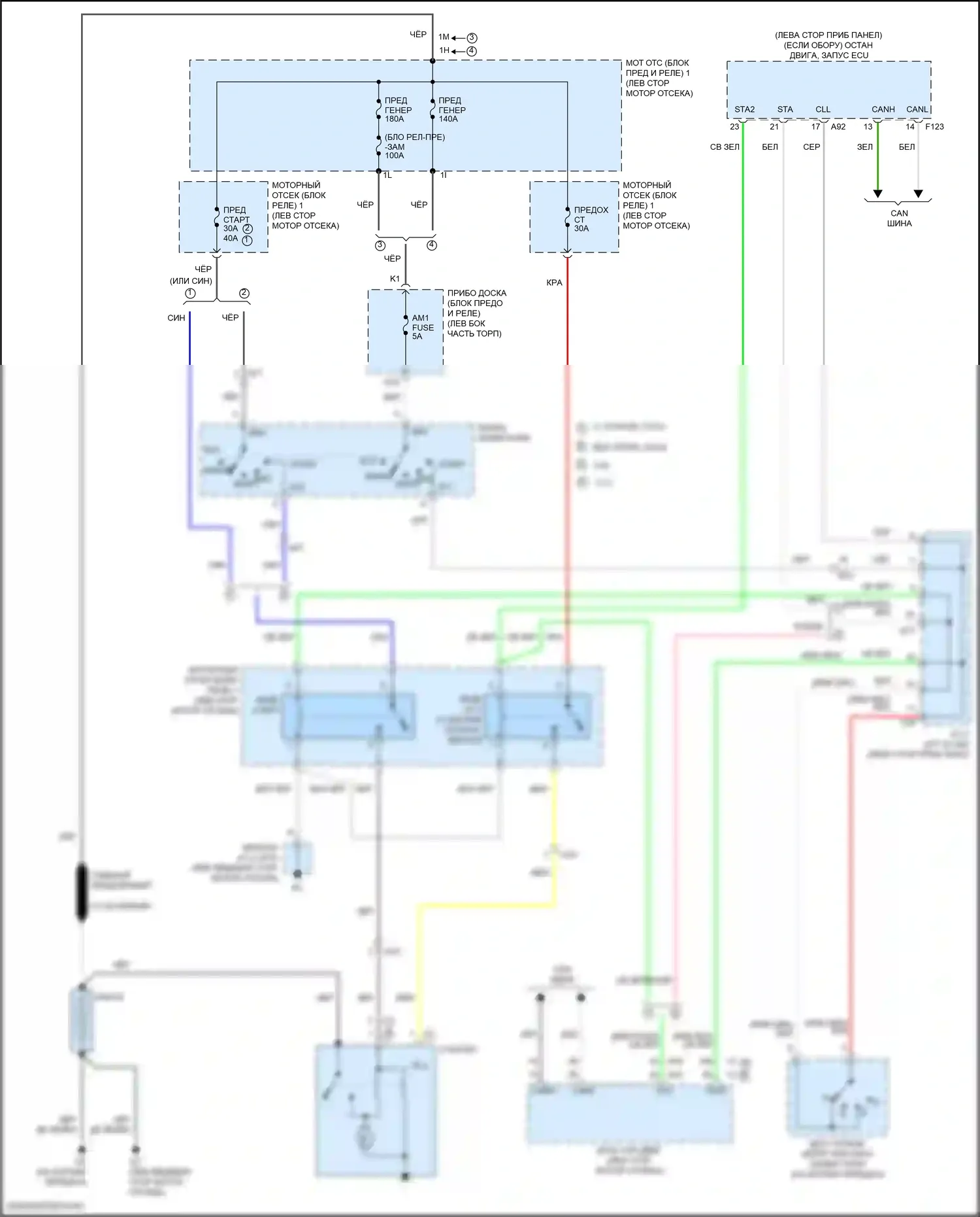 Highlander Toyota III рестайлинг (2016-2019): 3.5л, электросхема стартера, без смарт-ключа 