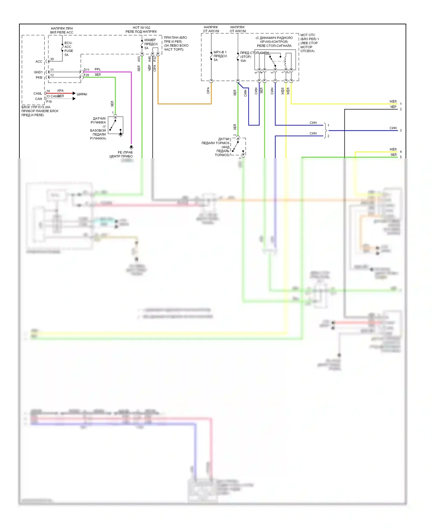 Highlander Toyota III (2013-2016): Антиблокировочная система abs электросхема, гибридная (3 из 4) 