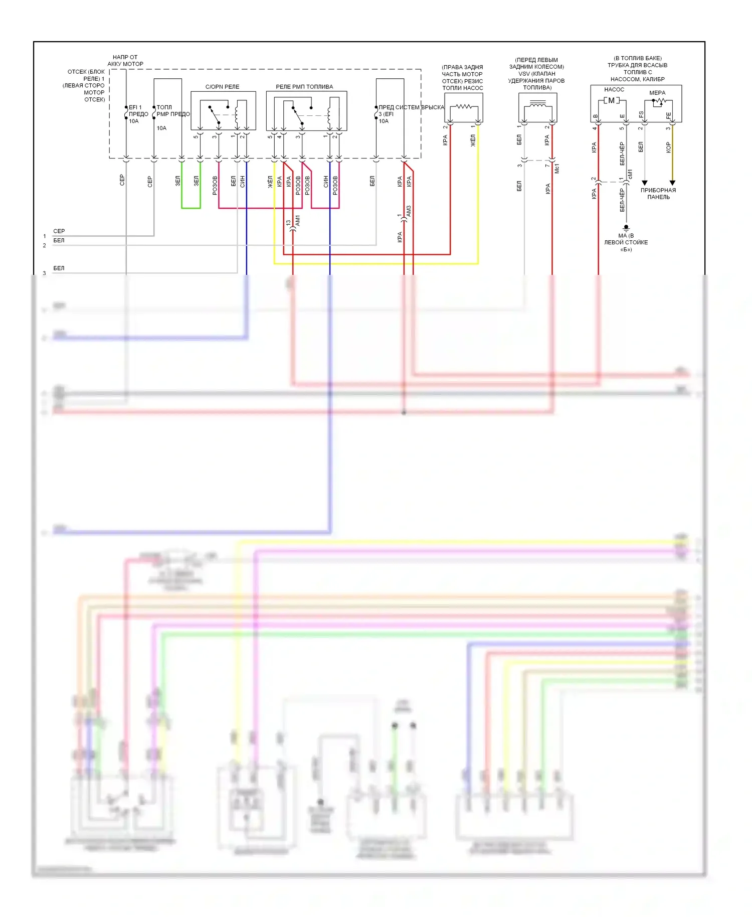 Highlander Toyota III (2013-2016): Электросхема двигатель 3.5л гибрид, электросхема органов управления двигателем (2 из 7) 