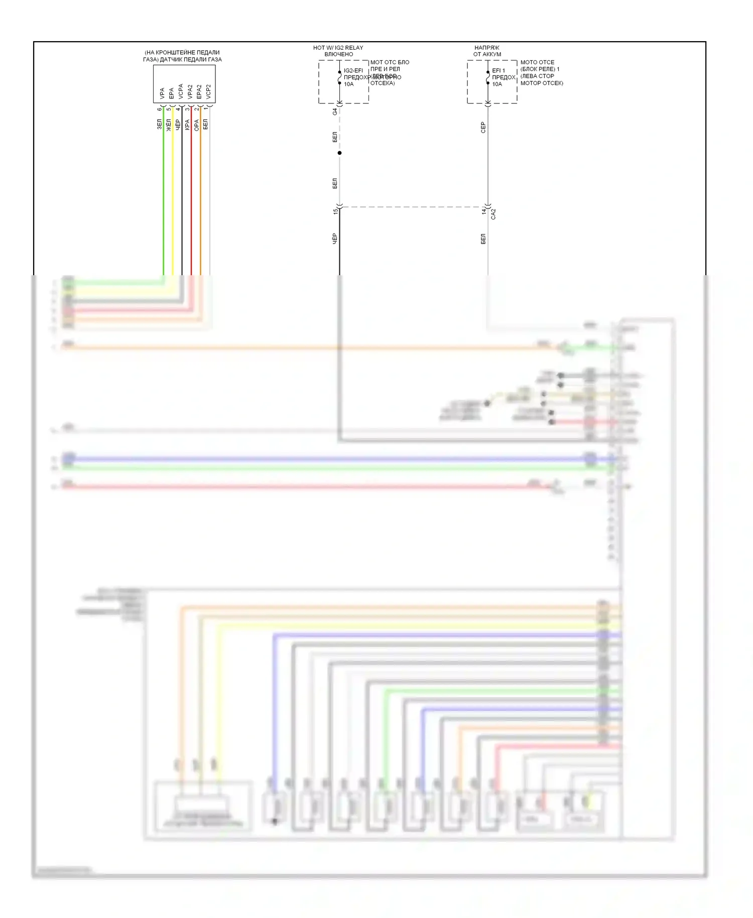 Highlander Toyota III (2013-2016): 3.5l, электросхема соединений автоматической коробки передач (4 из 4) 