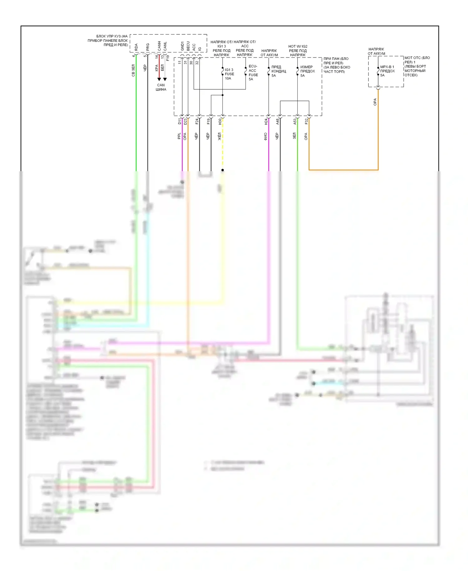 Highlander Toyota III (2013-2016): Электросхема контроля давления в шинах 