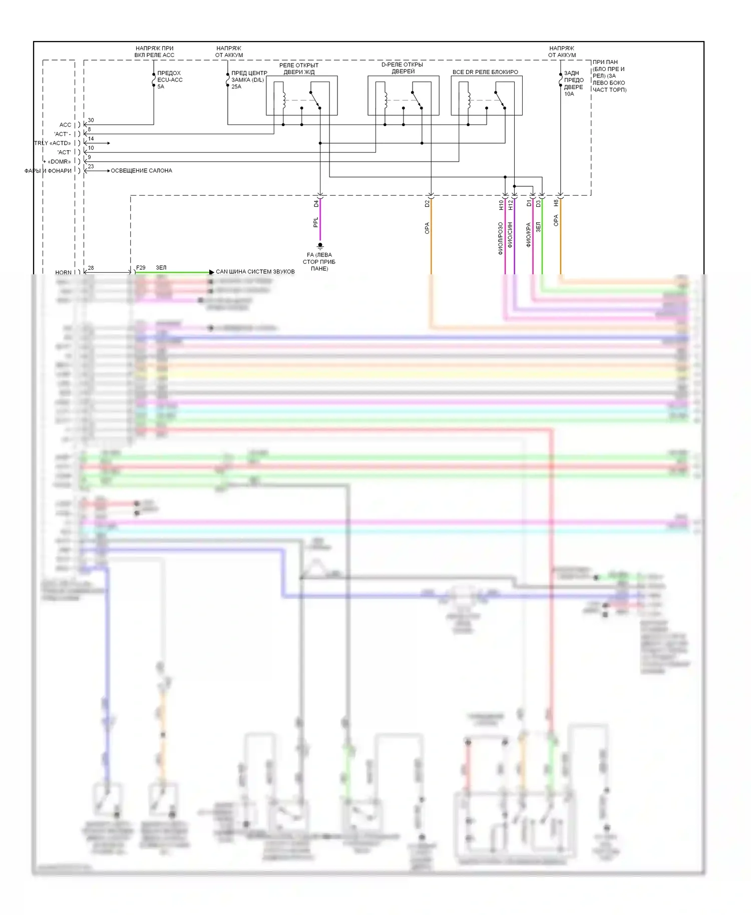 Highlander Toyota III (2013-2016): Электросхема защиты от взлома, гибридная (1 из 5) 