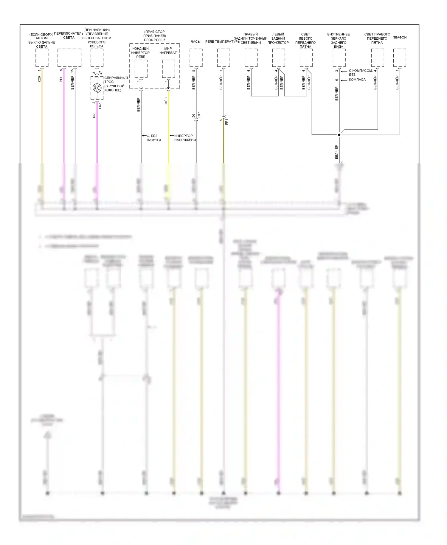 Highlander Toyota III (2013-2016): Электросхема разводки массы, гибридная (5 из 6) 