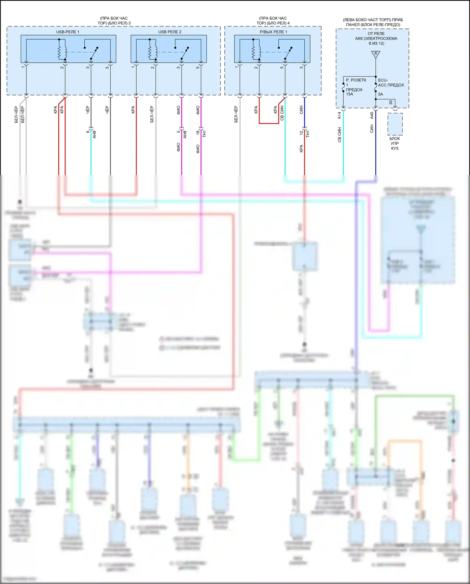 Highlander Toyota IV (2019-2024): Электросхема блока предохранителей реле, гибридного (11 из 12) 