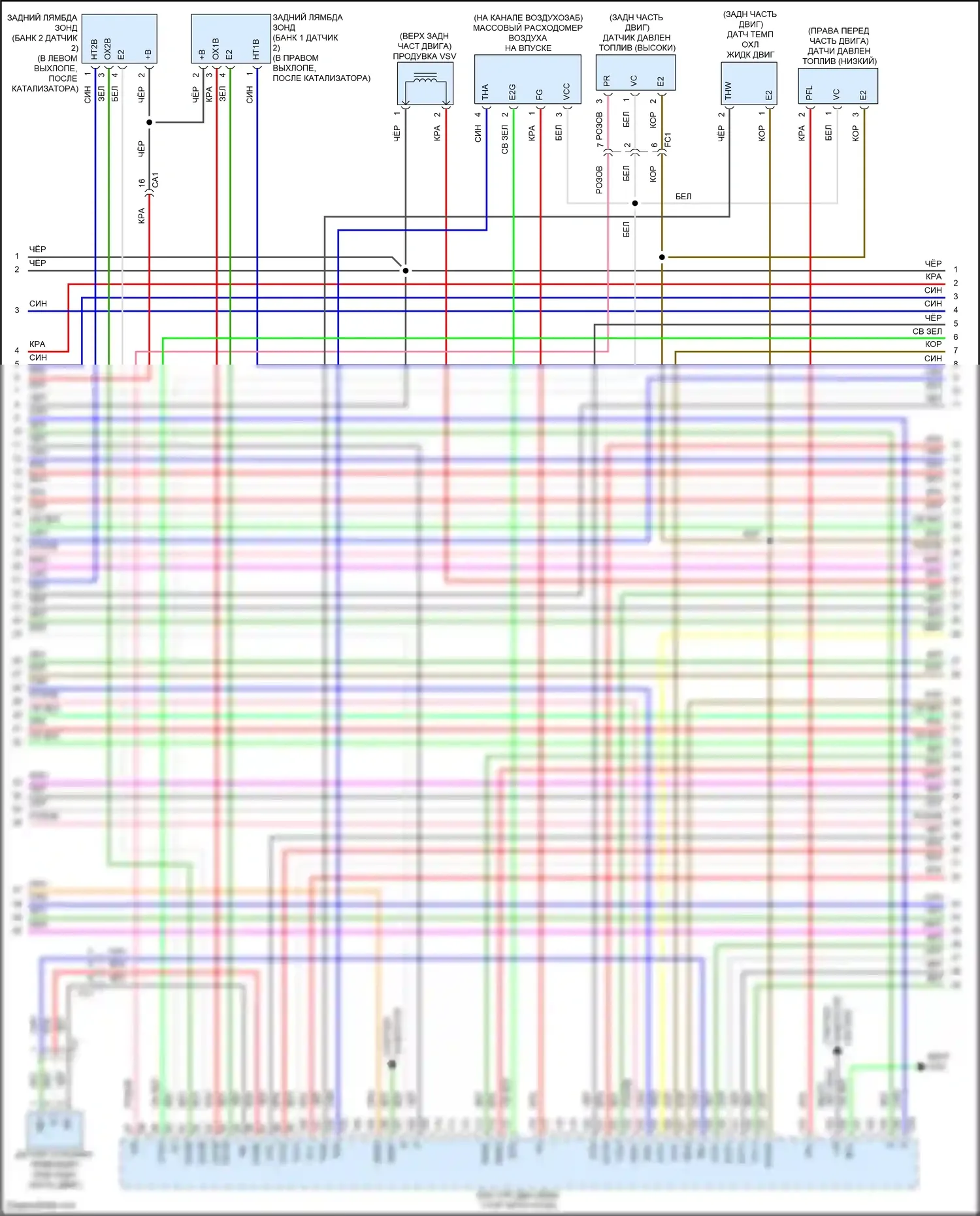 Highlander Toyota IV (2019-2024): Электросхема двигателя 3.5l (5 из 8) 