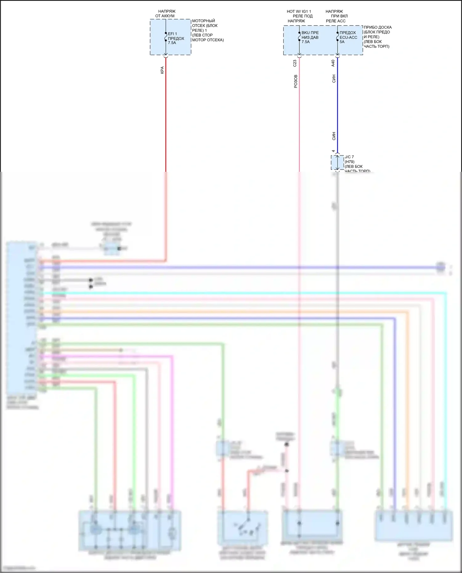 Highlander Toyota IV (2019-2024): Электросхема круиз-контроля, кроме гибридного (1 из 3) 