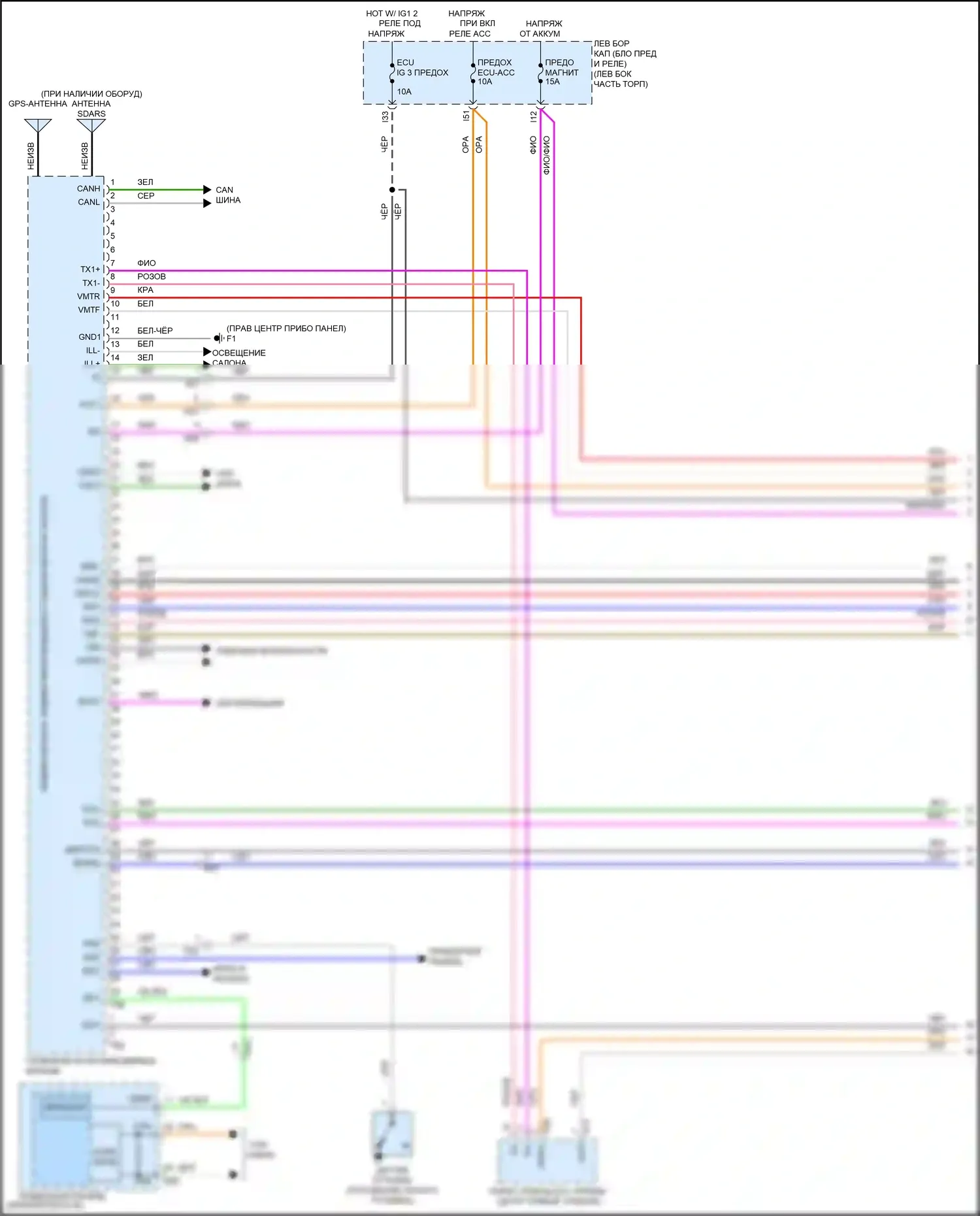 Land Cruiser Toyota 200 рестайлинг 2 (2015-2021): Электросхема магнитолы (1 из 6) 
