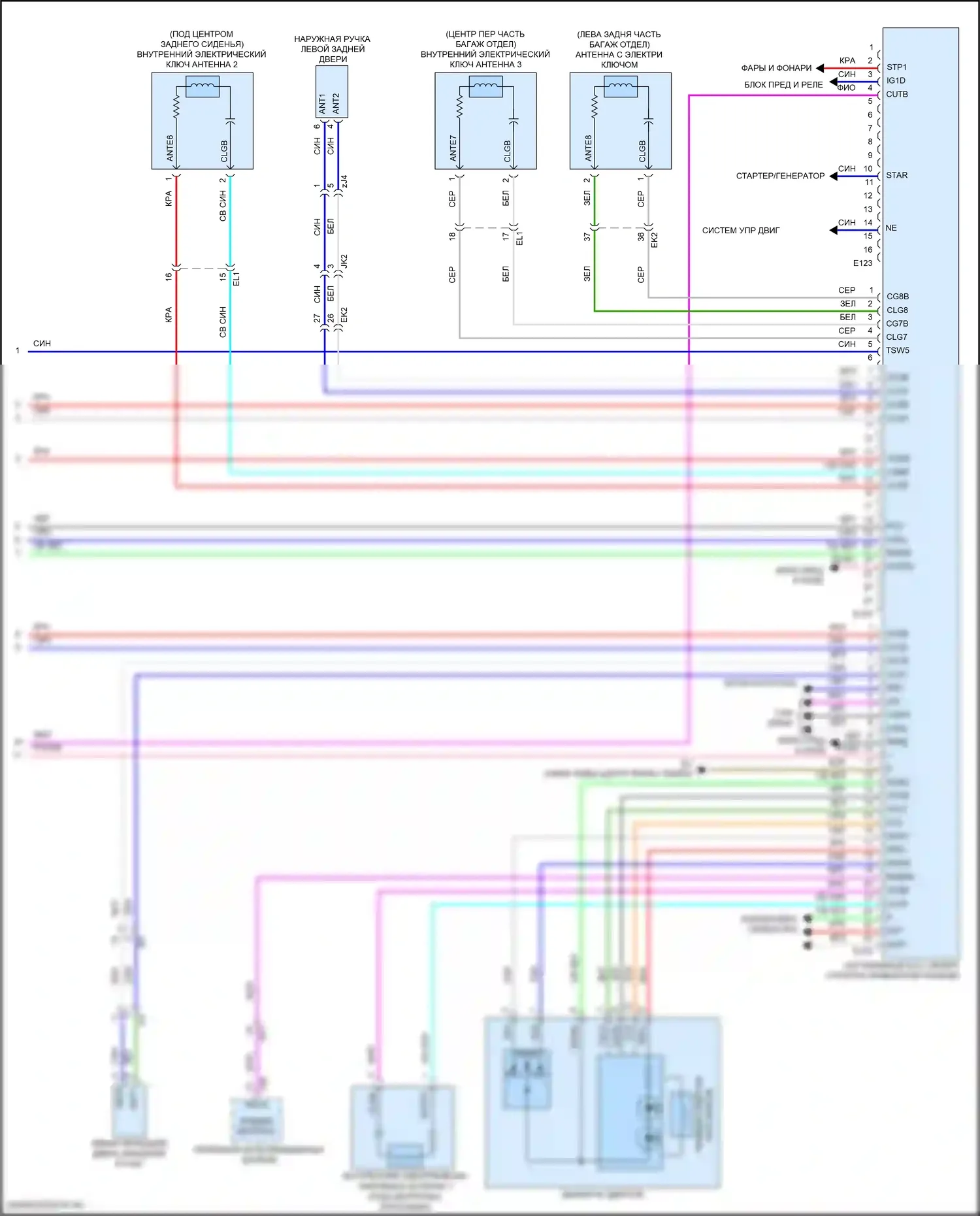 Land Cruiser Toyota 200 рестайлинг 2 (2015-2021): Электросхема защиты от взлома (5 из 5) 