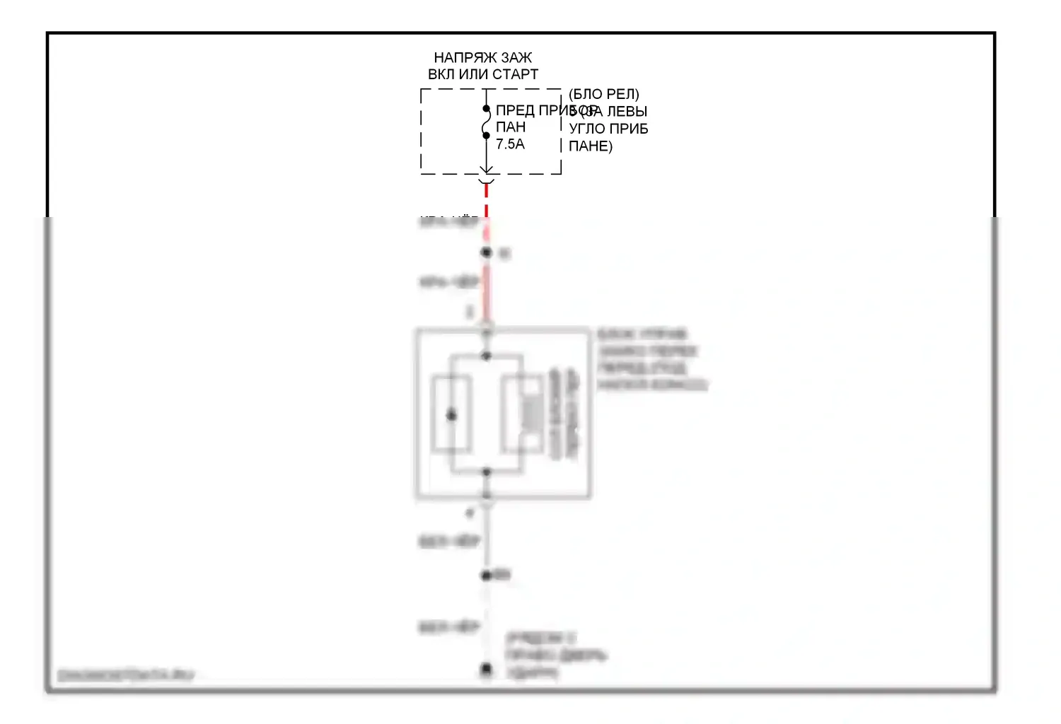 MR2 Toyota W30 (1999-2007): Электросхема блокировки селектора 