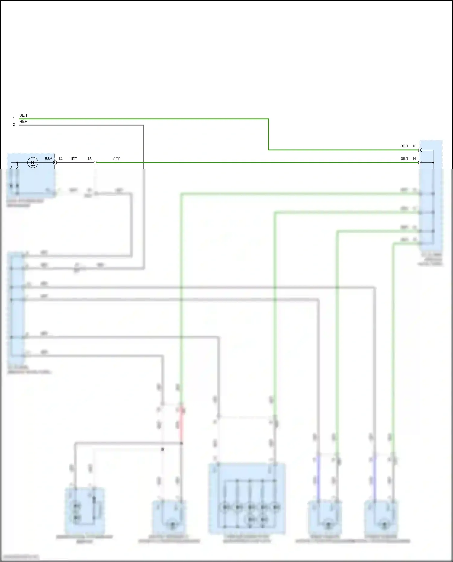 Prius PHV Toyota IV (2017-2024): Электросхема подсветки приборной панели (4 из 4) 