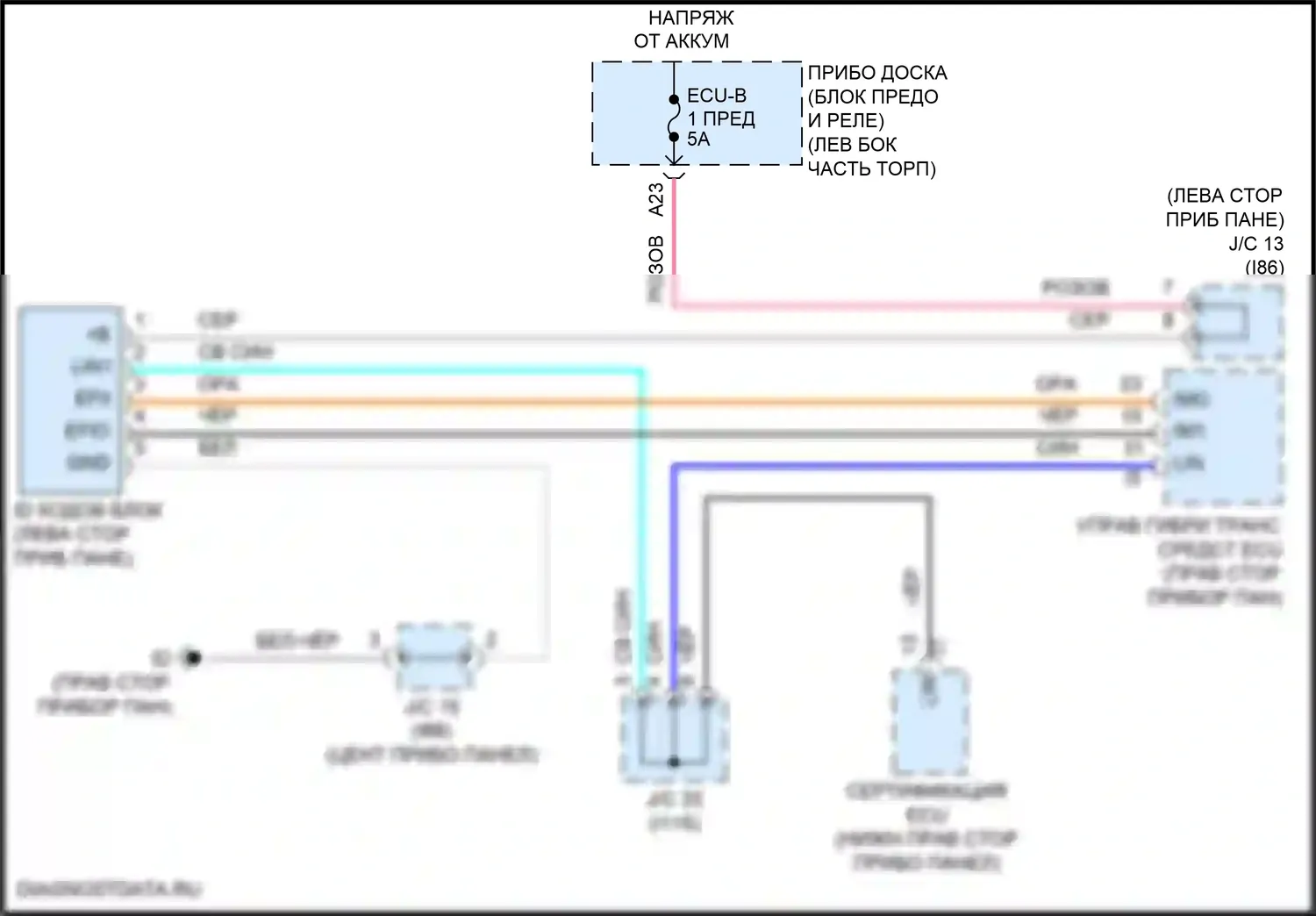 Prius PHV Toyota IV (2017-2024): Электросхема иммобилайзера 