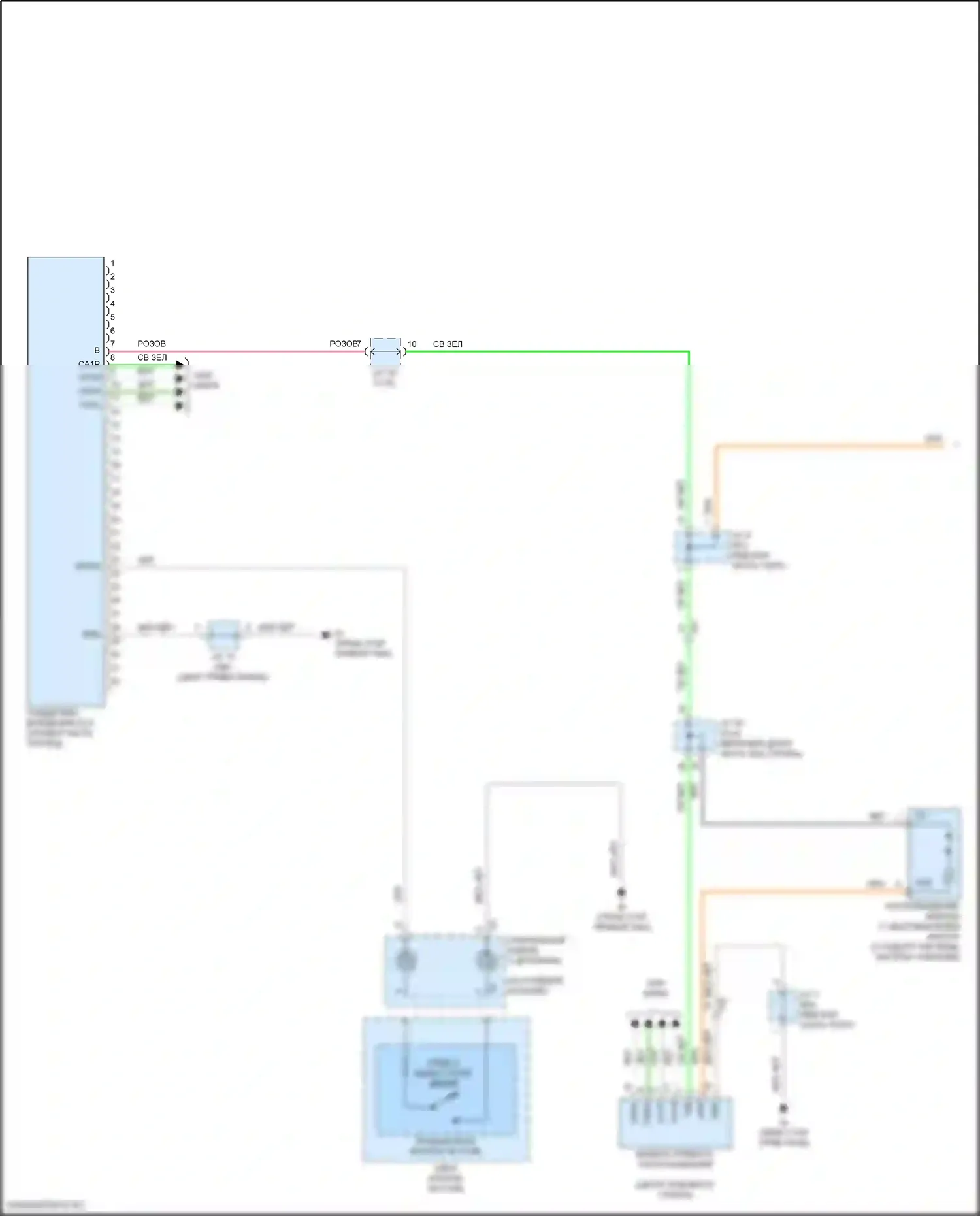 Prius PHV Toyota IV (2017-2024): Электросхема сигнализации о выходе из полосы движения (1 из 2) 