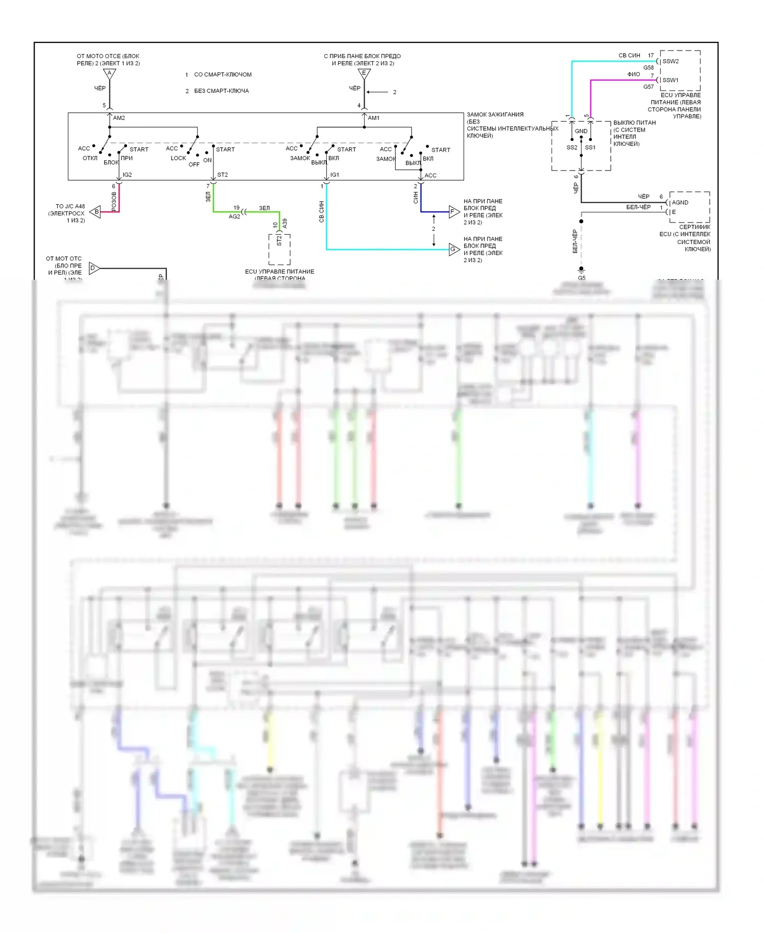 Prius Toyota III рестайлинг (2011-2015): Электросхема блока предохранителей реле (2 из 2) 