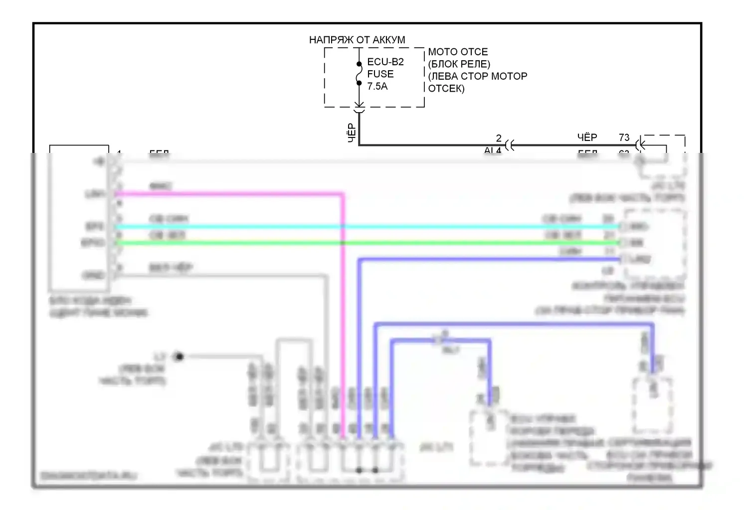 Prius Toyota III рестайлинг (2011-2015): Электросхема иммобилайзера 