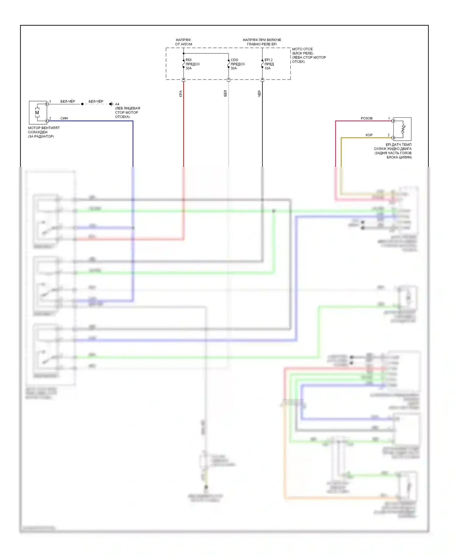 Prius Toyota III рестайлинг (2011-2015): Электросхема вентилятора охлаждения 
