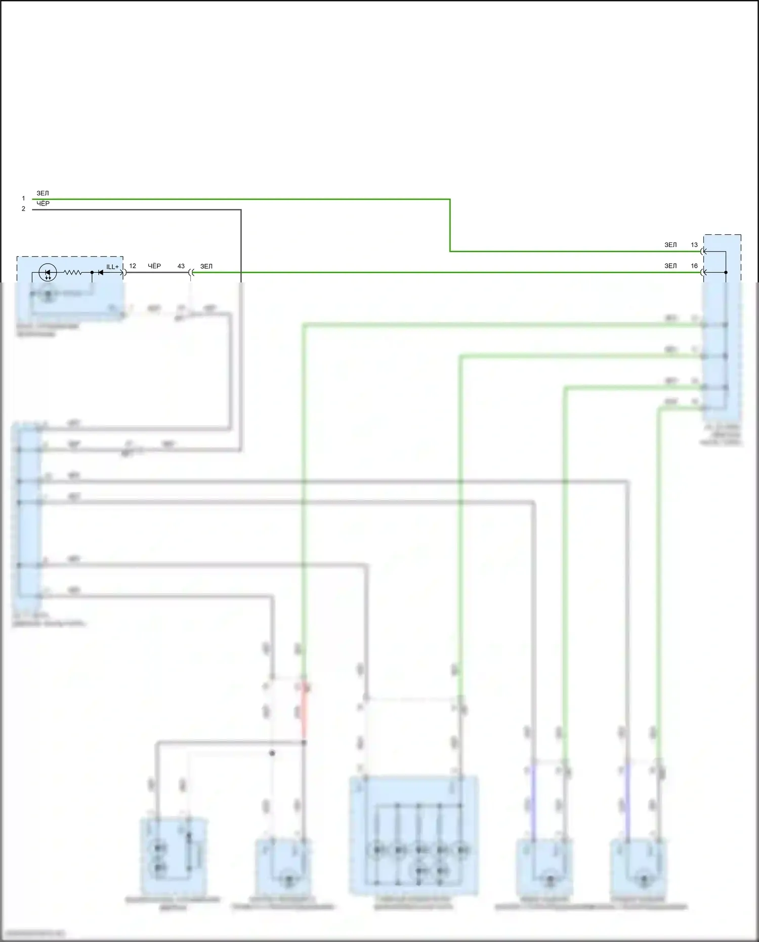 Prius Toyota IV рестайлинг (2018-2023): Электросхема подсветки приборной панели (4 из 4) 